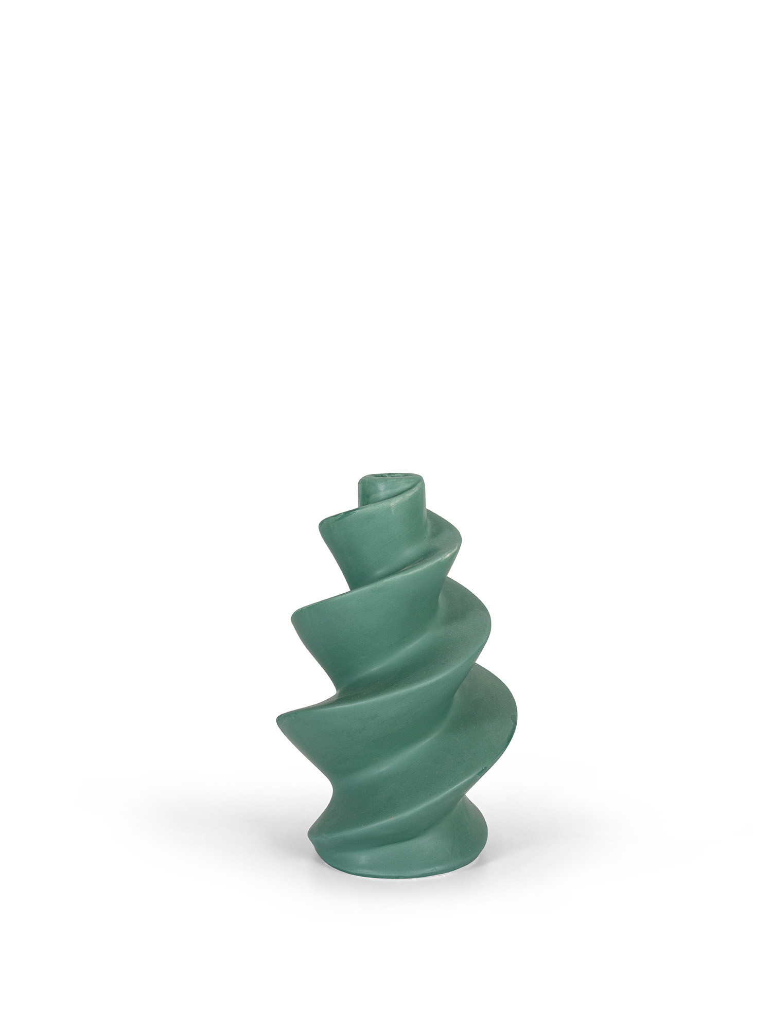 Screwed ceramic vase, Green, large image number 0