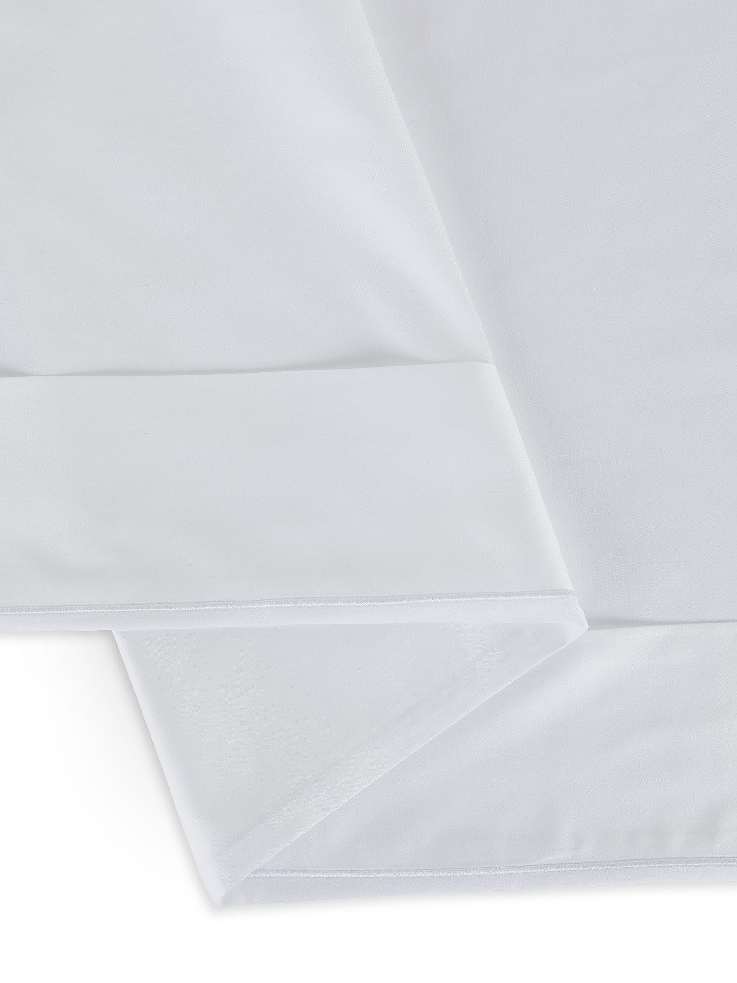 Flat sheet in Egyptian cotton satin Portofino, White, large image number 2
