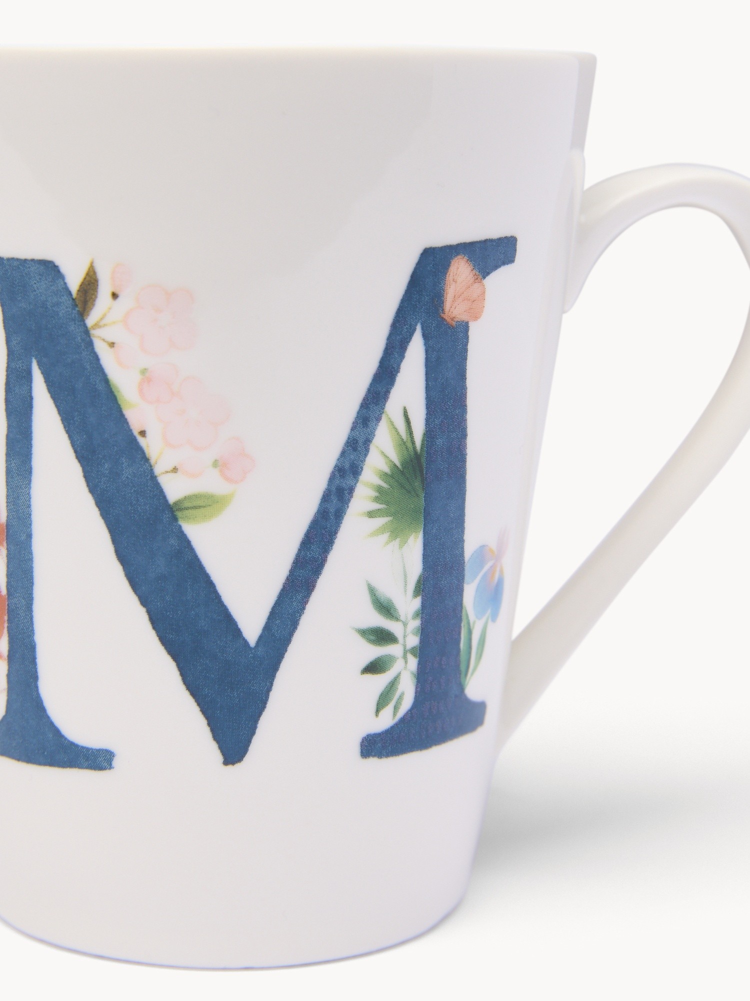 Mug in new bone china lettera M, Bianco 1, large image number 1