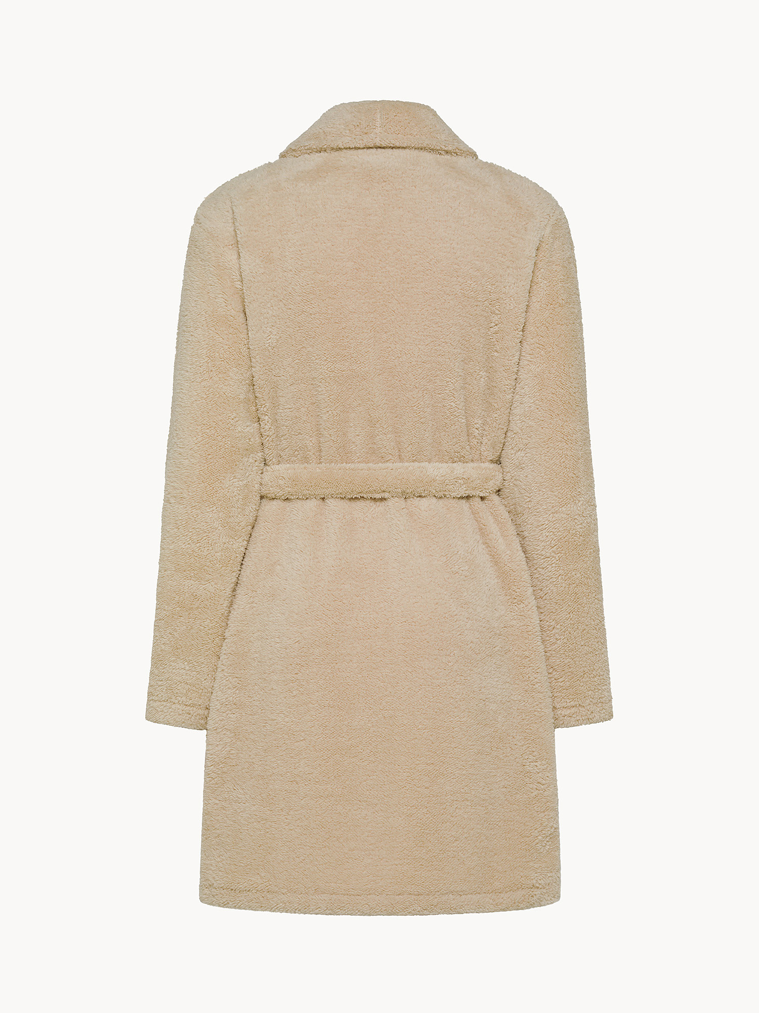 Fleece robe with kimono neckline, Beige, large image number 1