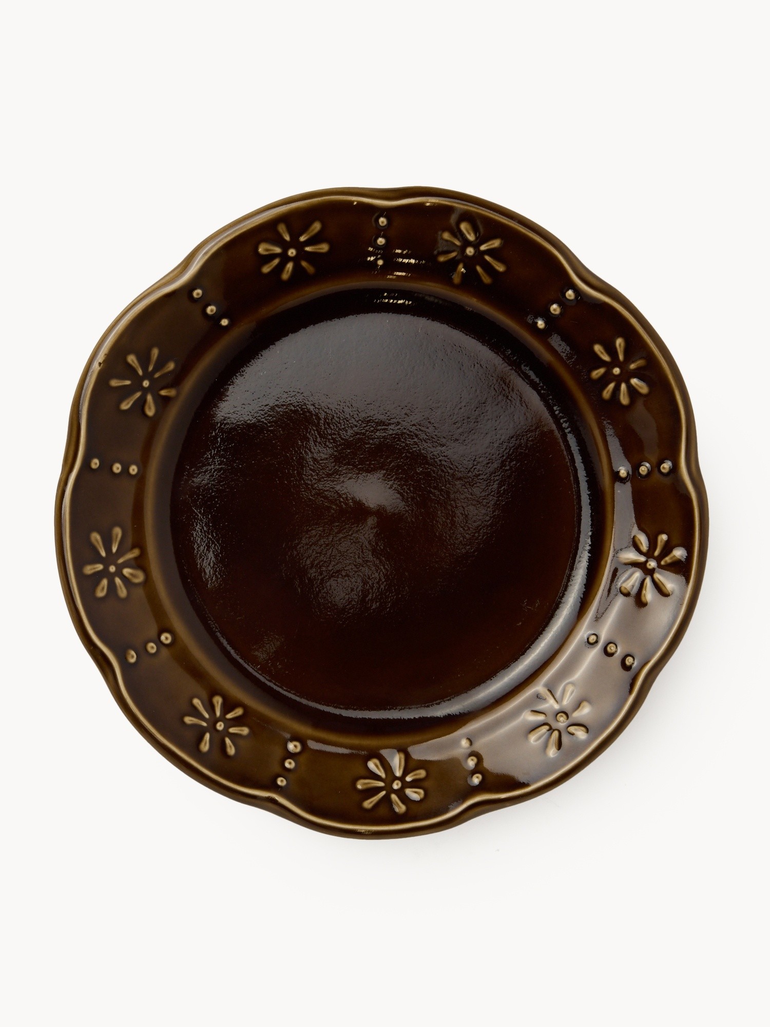 Brown side plate,Made in Portugal, Brown, large image number 0