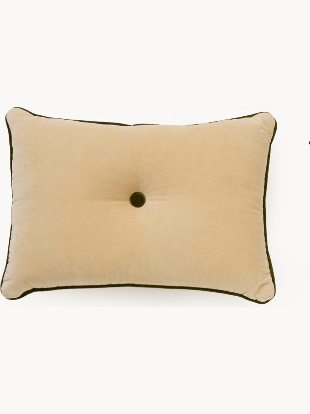 Velvet pillow with button 35x50cm