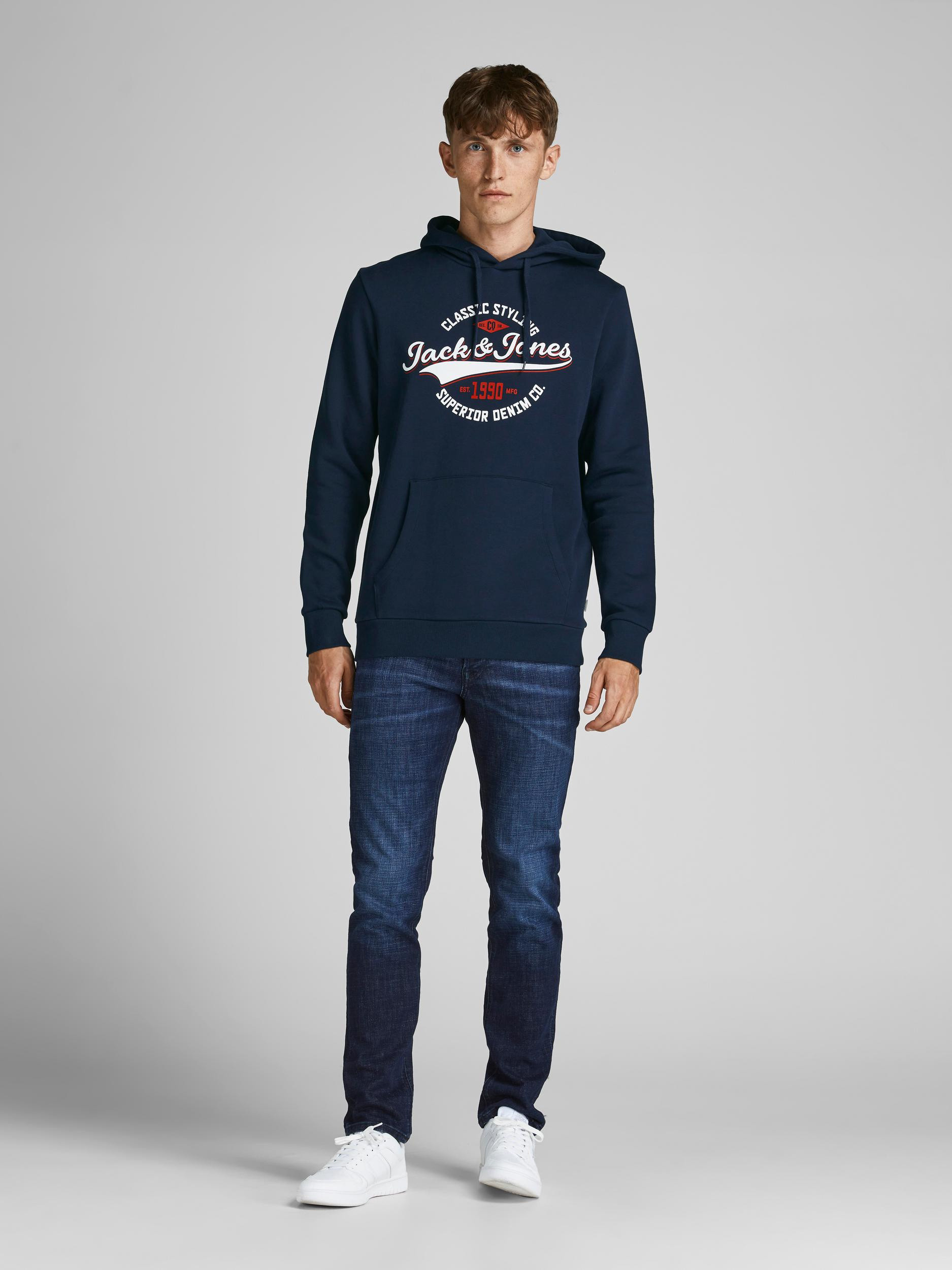 Men's hoodie, Blue, large image number 1