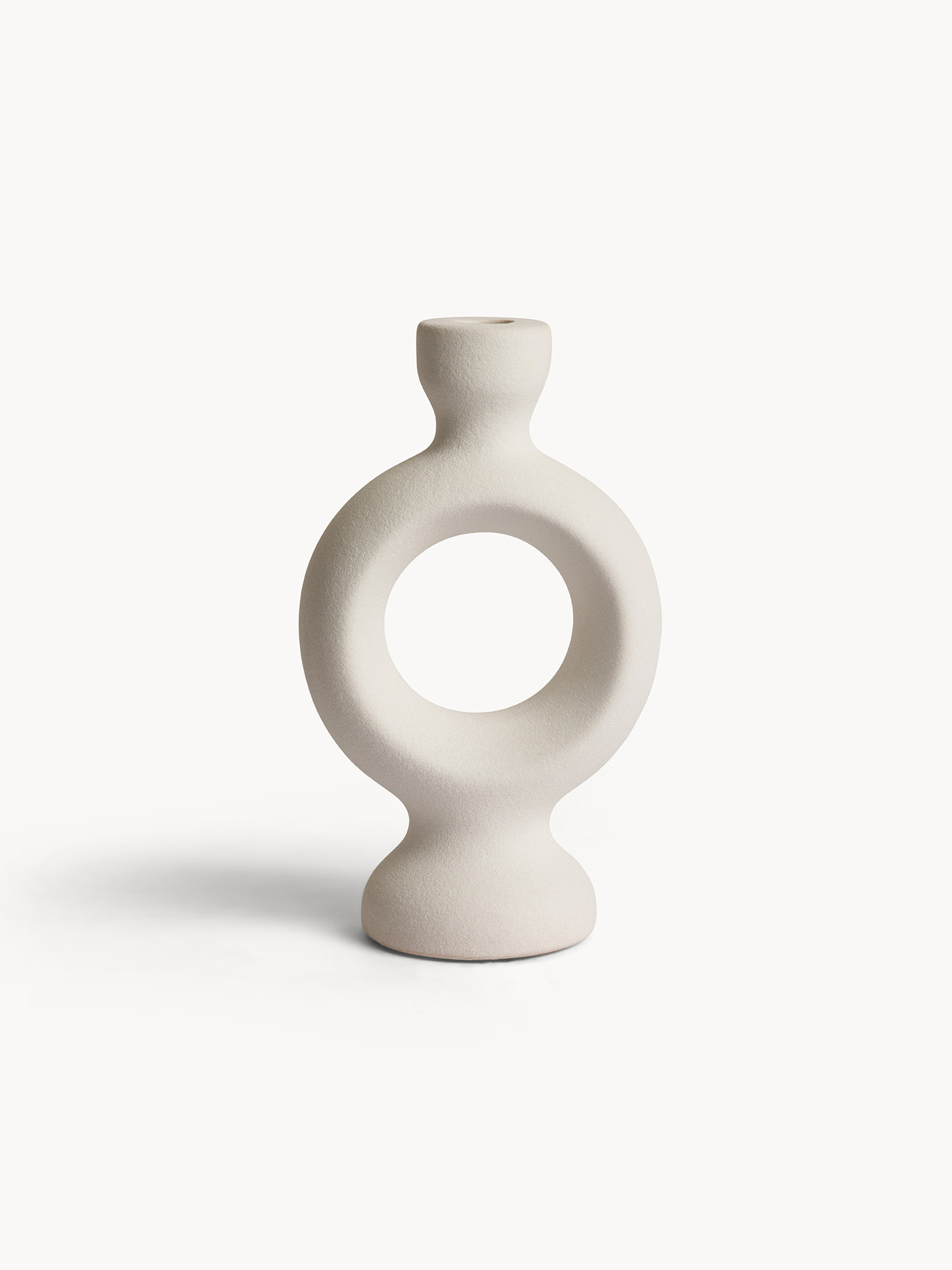 Candeliere in ceramica, Beige, large image number 0