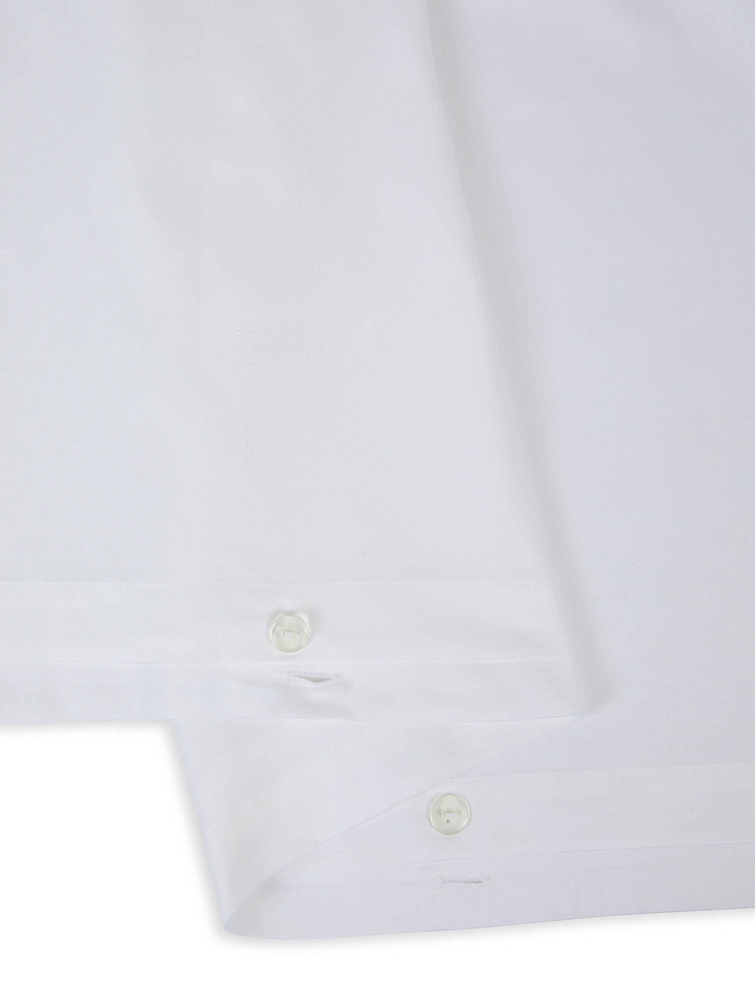 Solid color cotton satin duvet cover set, White, large image number 1