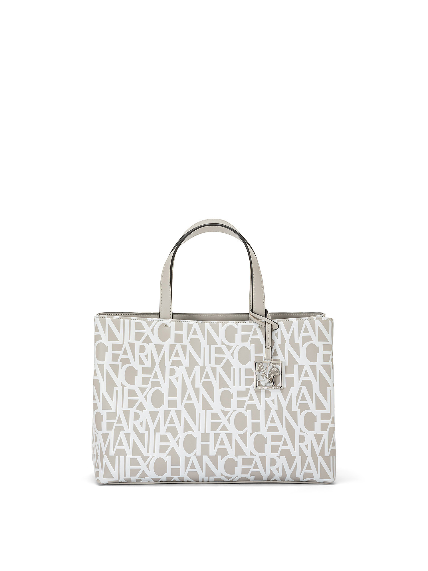 Shopping bag media aperta, Bianco, large