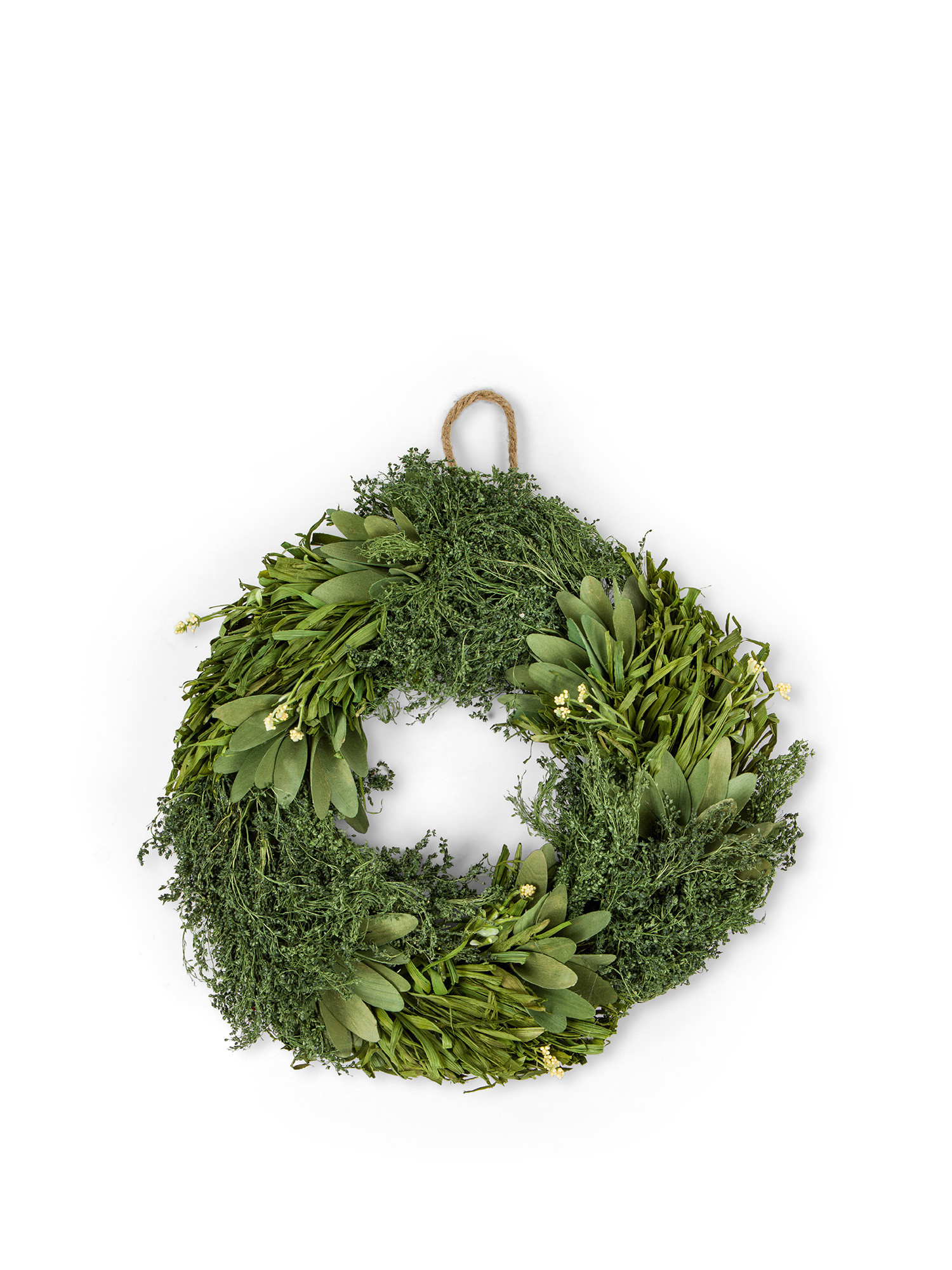 Decorative wreath with branches, Green, large image number 0