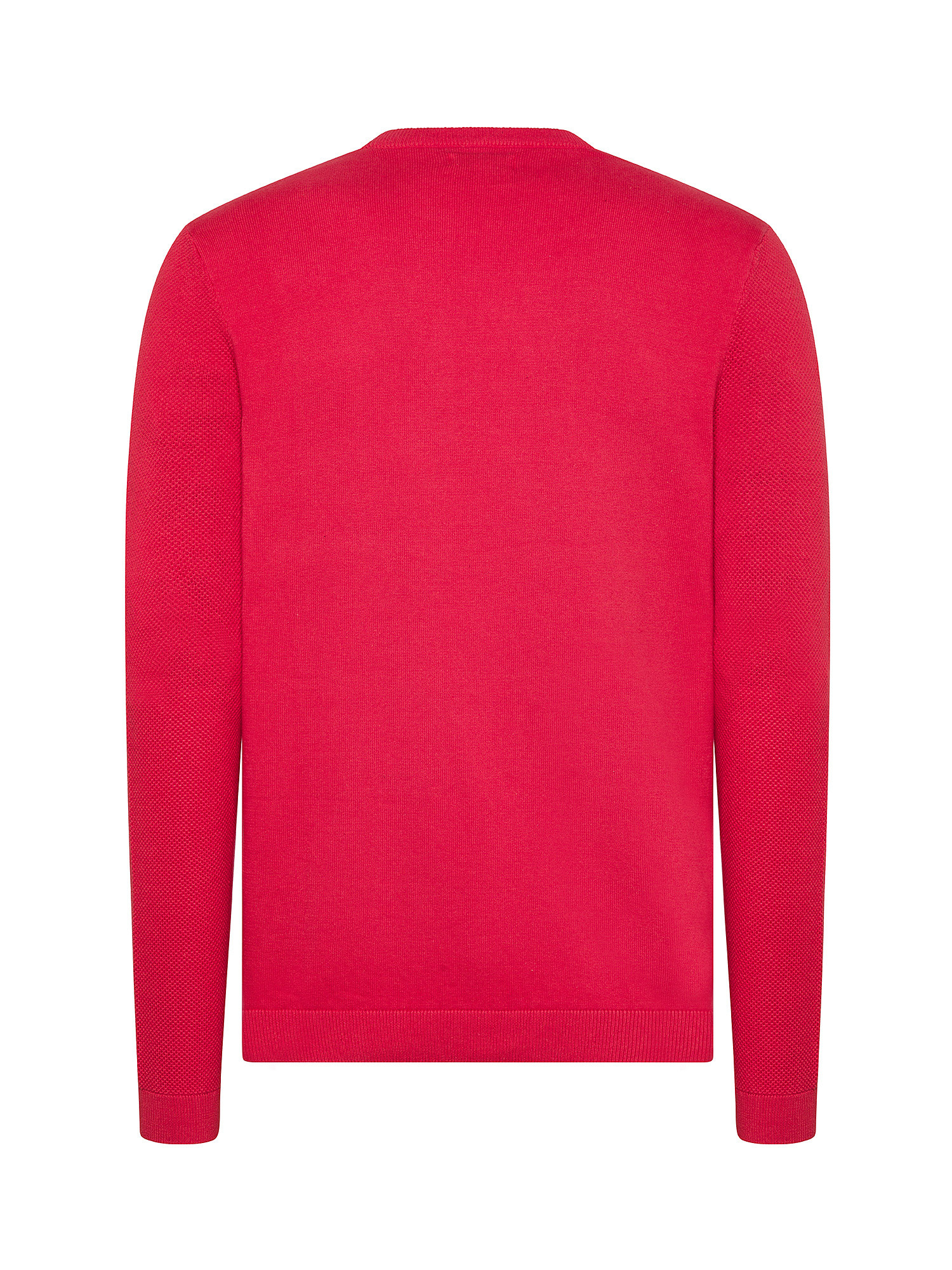 Luca D'Altieri - Crew neck sweater in pure cotton, Red, large image number 1