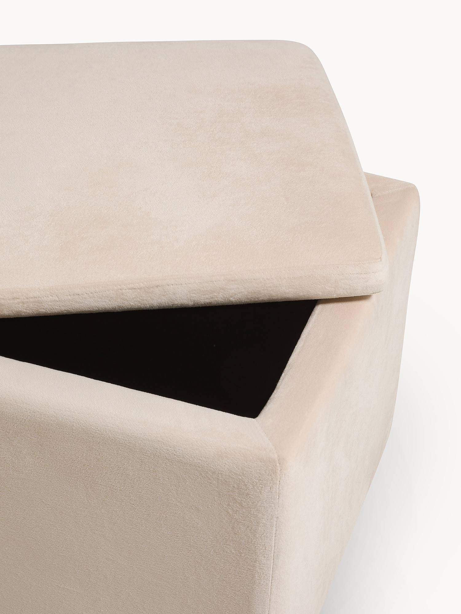 Panca contenitore in velluto Chamois, Beige, large image number 2