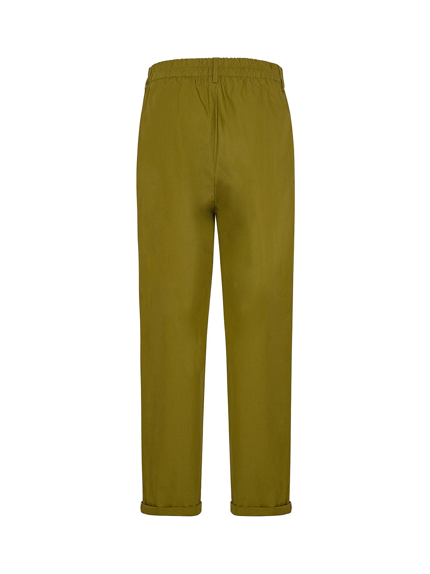 Pantaloni Delaware in popeline di cotone, Verde, large image number 1