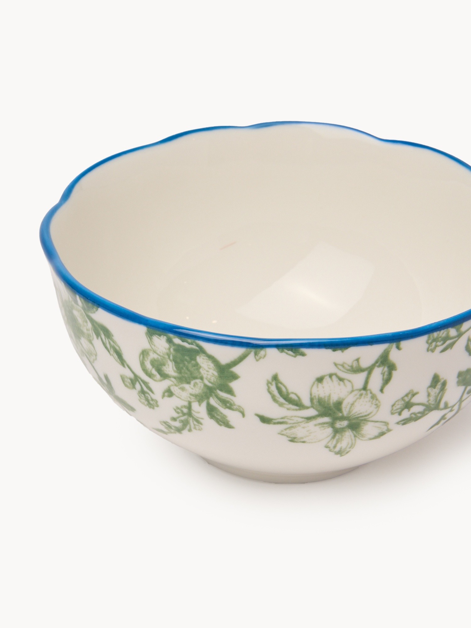 Coppetta in new bone china decoro floreale, Bianco 1, large image number 1
