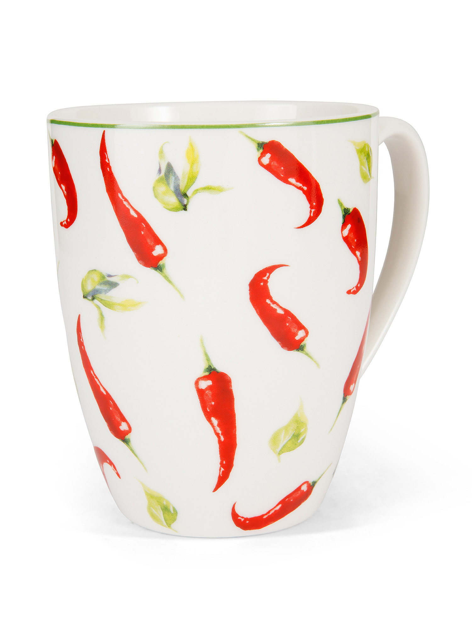 Mug in new bone china with chillies motif, White, large image number 2