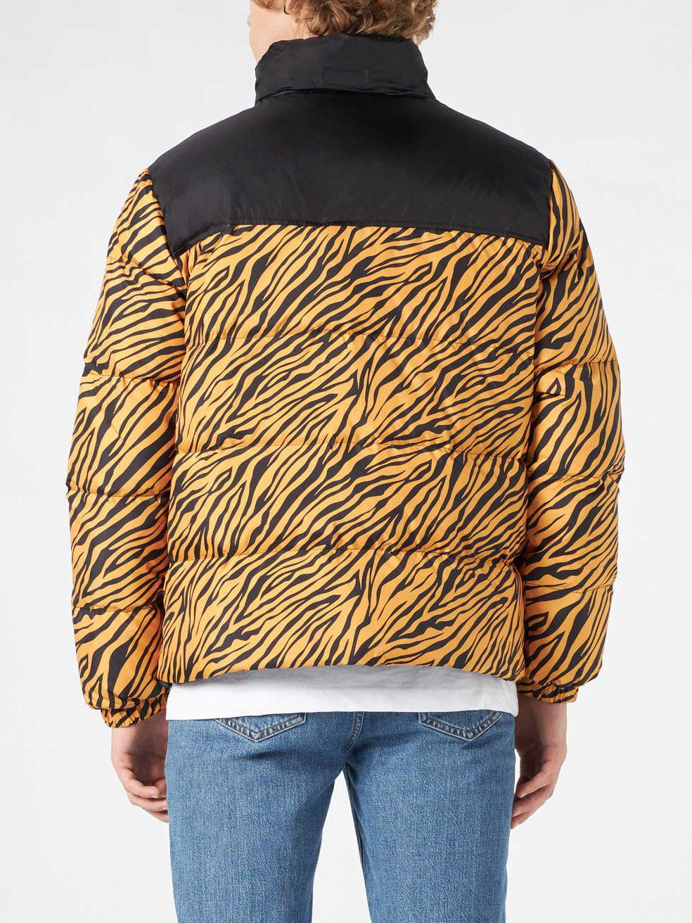 Yes I Am - Reversible tiger down jacket, Orange, large image number 2