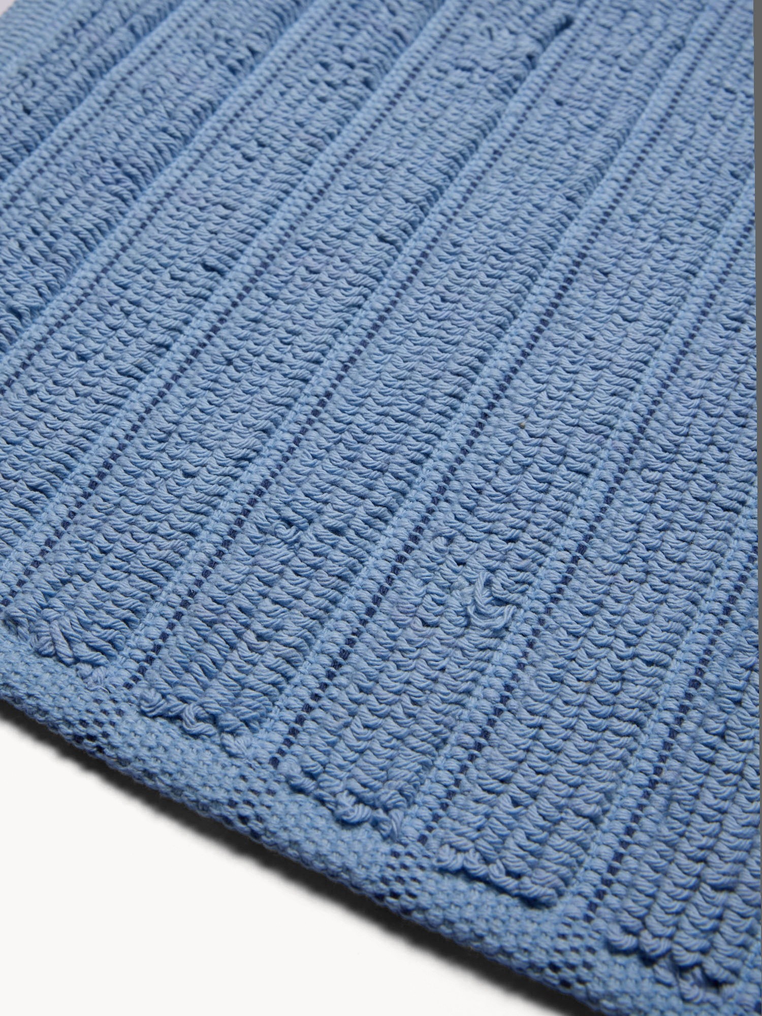 Solid-Color Cotton Bath Mat - Introductory Price, Blue Dark, large image number 1