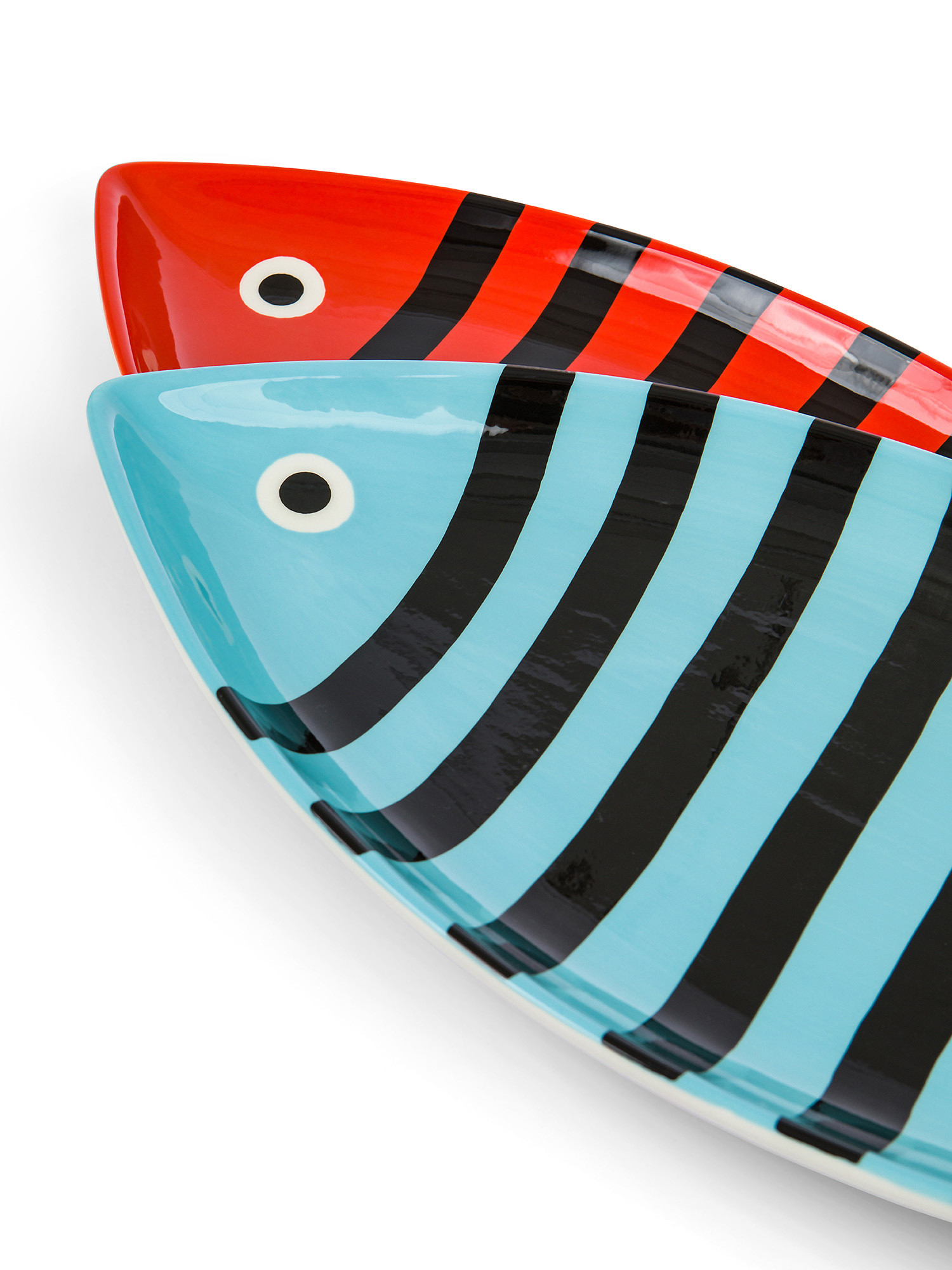Stoneware fish dish, Red, large image number 1