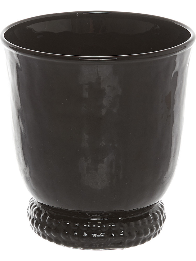 Coloured water glass with stem.