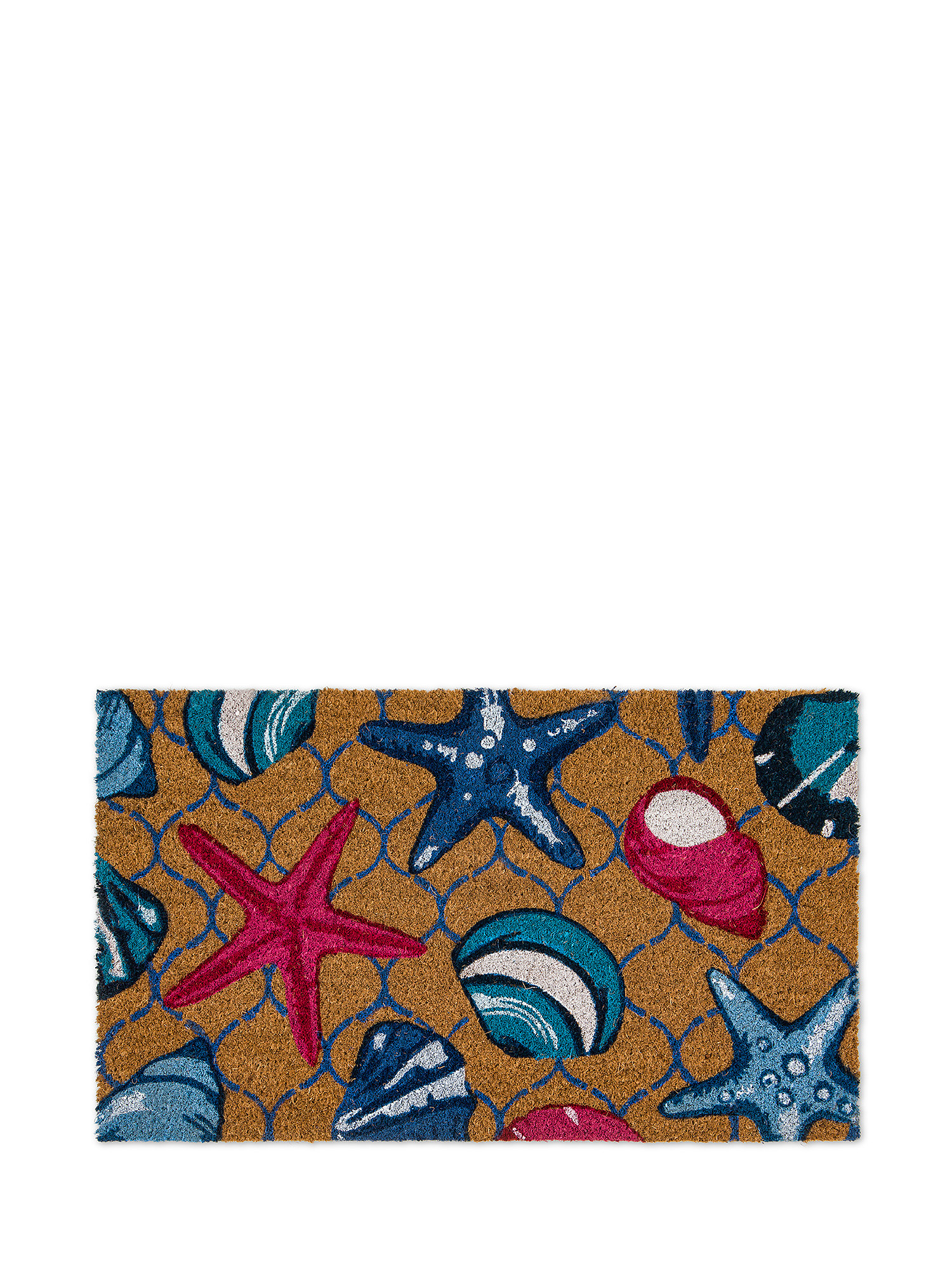 Starfish print coconut doormat, Brown, large image number 0