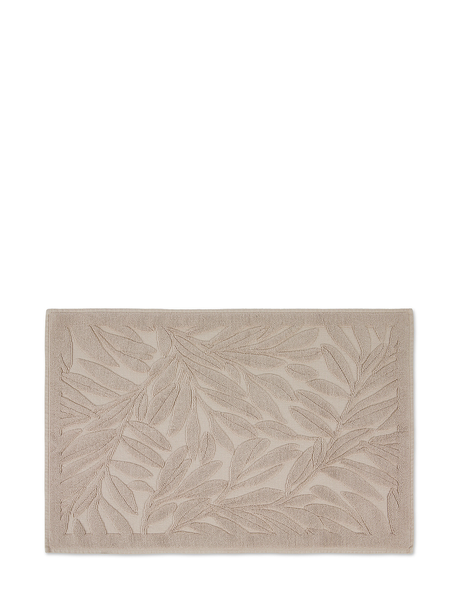 Zefiro solid color cotton shower mat, Beige, large image number 0