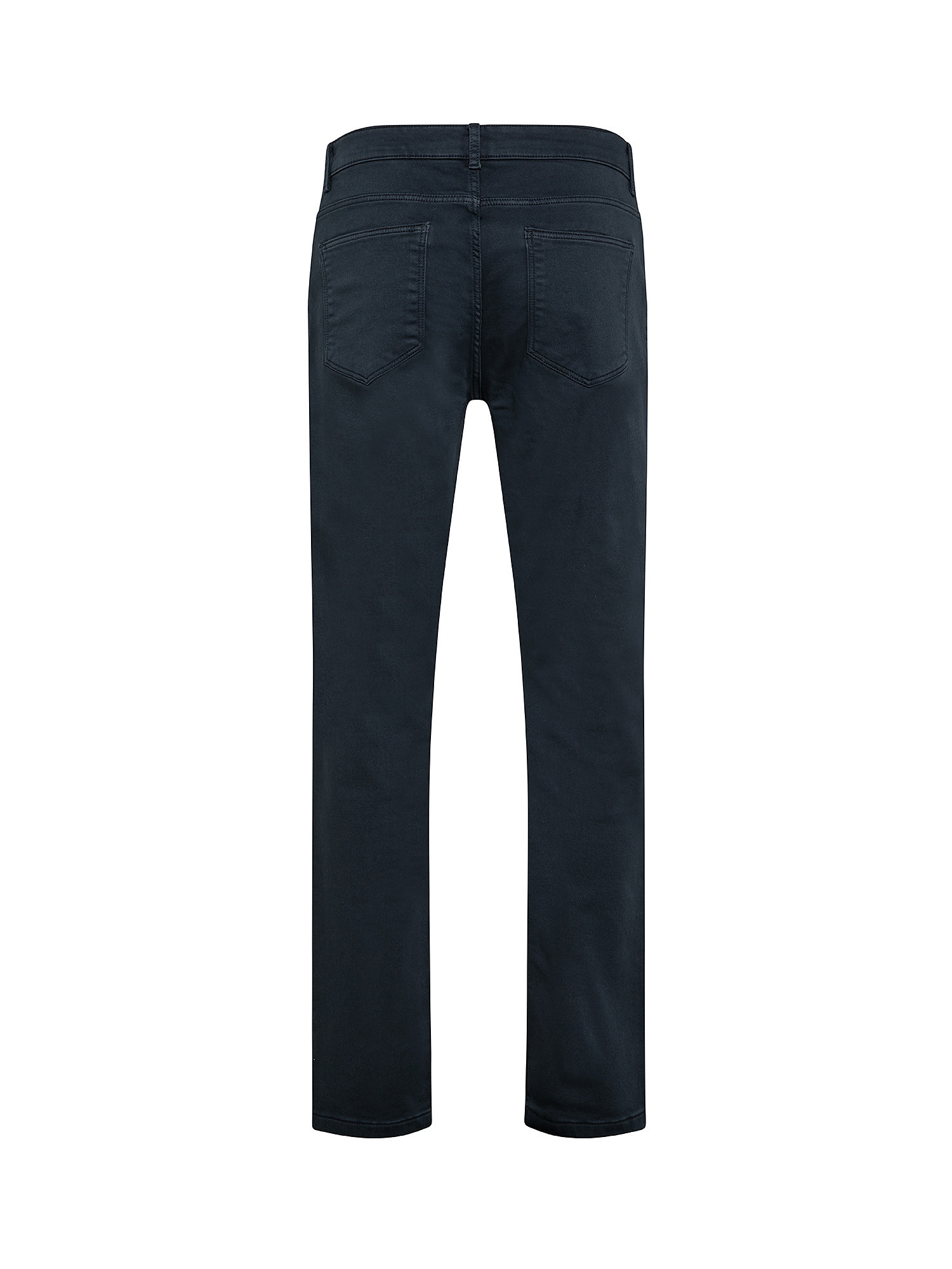 Pantalone 5 tasche slim in felpa, Blu, large image number 1