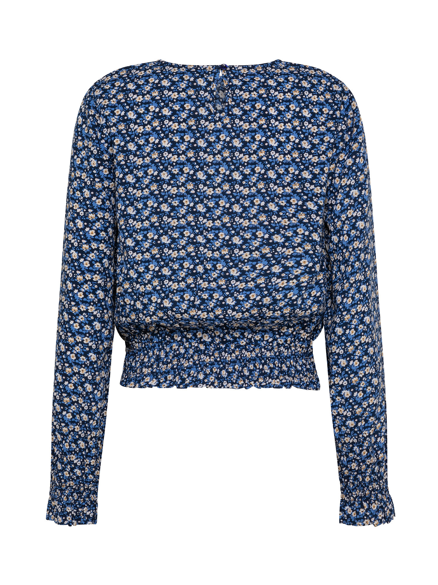 Blouse with flowers, Blue, large image number 1
