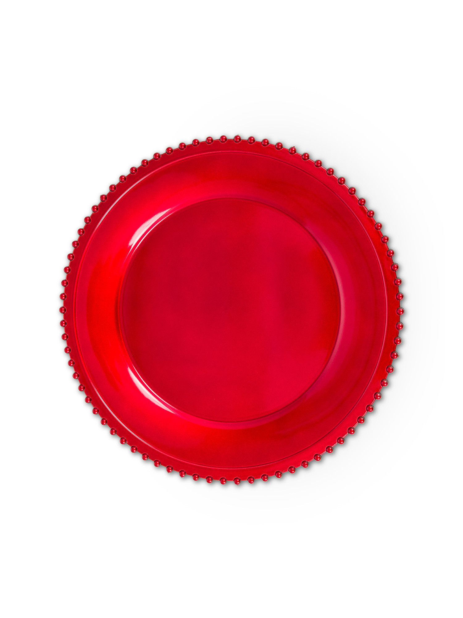 Sottopiatto in plastica 33cm, Rosso, large image number 0