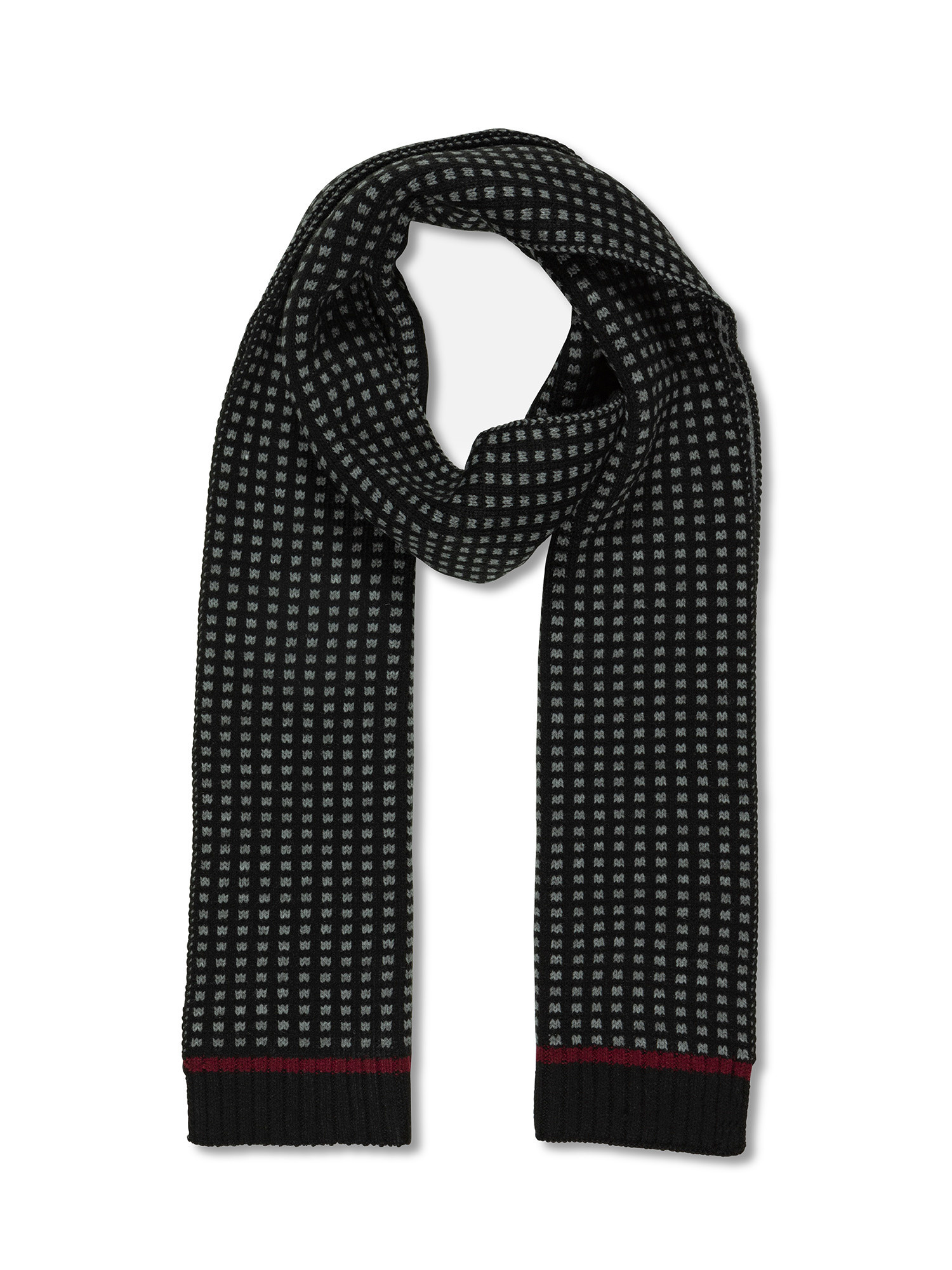 Luca D'Altieri - Checked scarf, Black, large image number 0