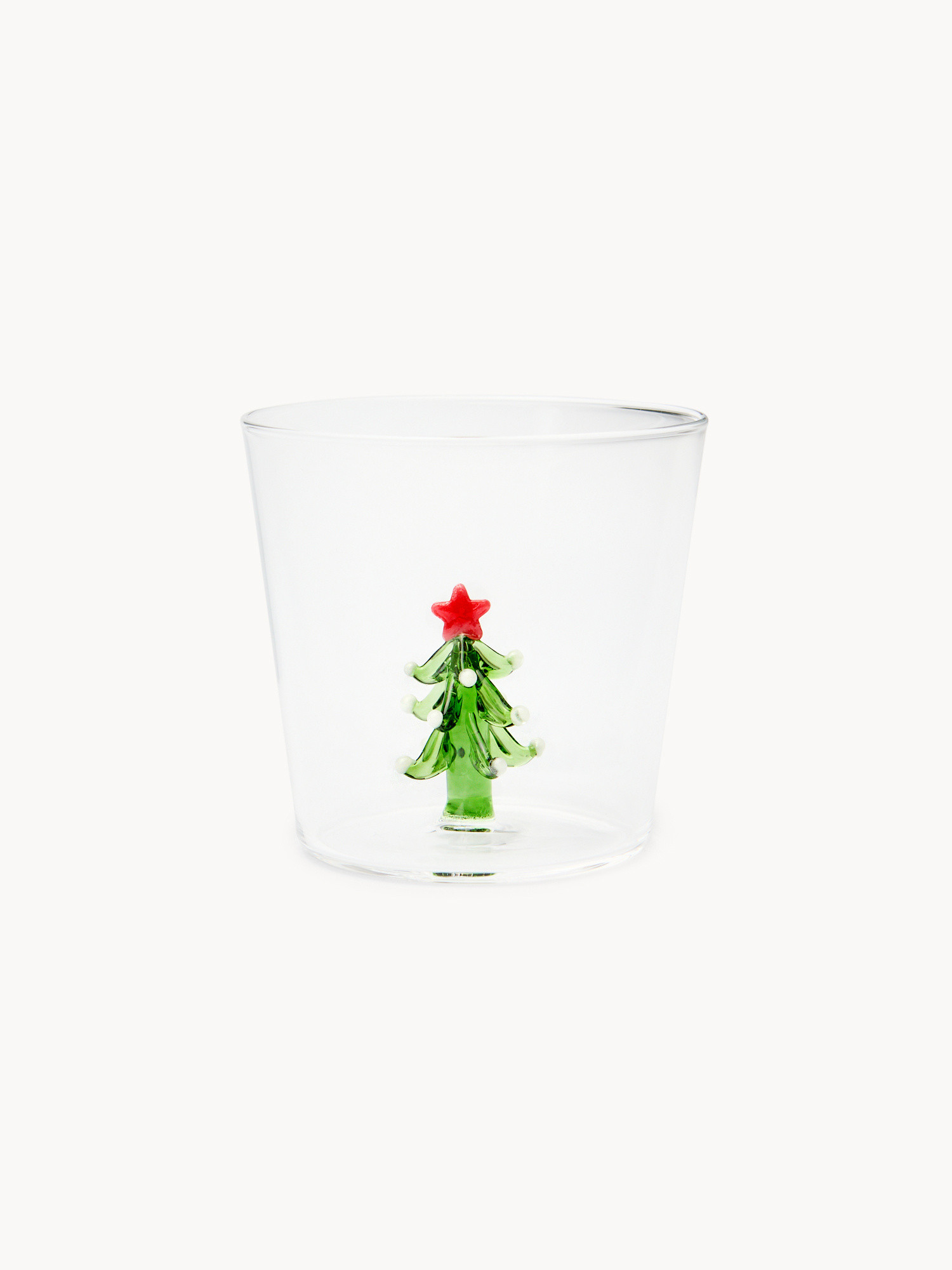 Glass tumbler with tree detail, Transparent, large image number 0