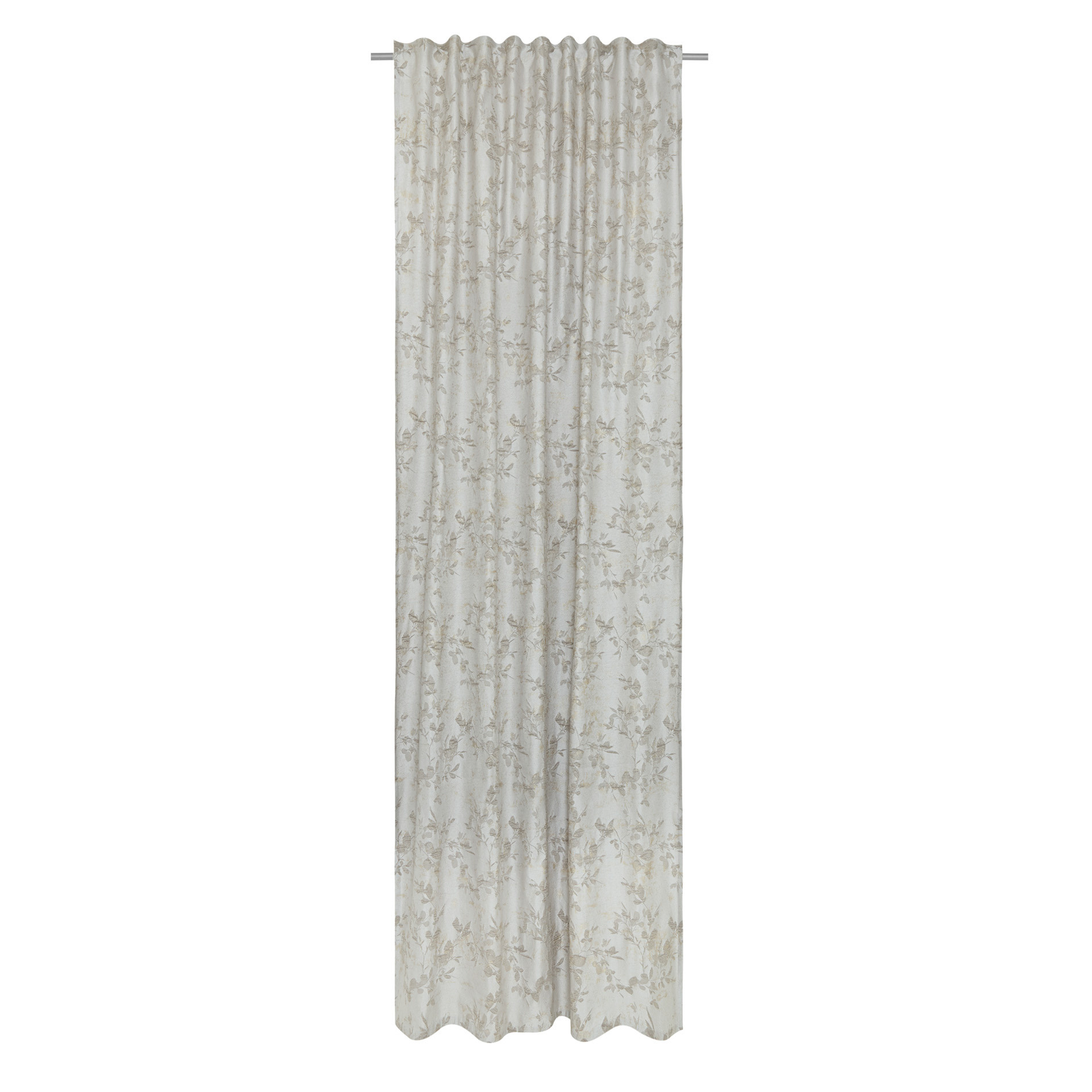 Jacquard curtain with hidden loops, Light Grey, large image number 3