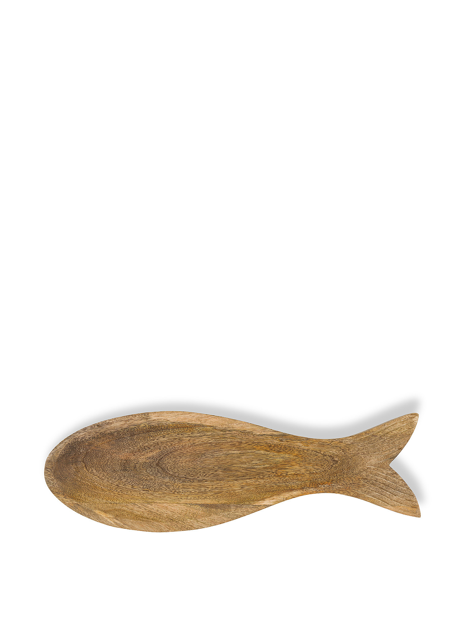 Piattino in legno di mango a pesce, Marrone, large image number 0