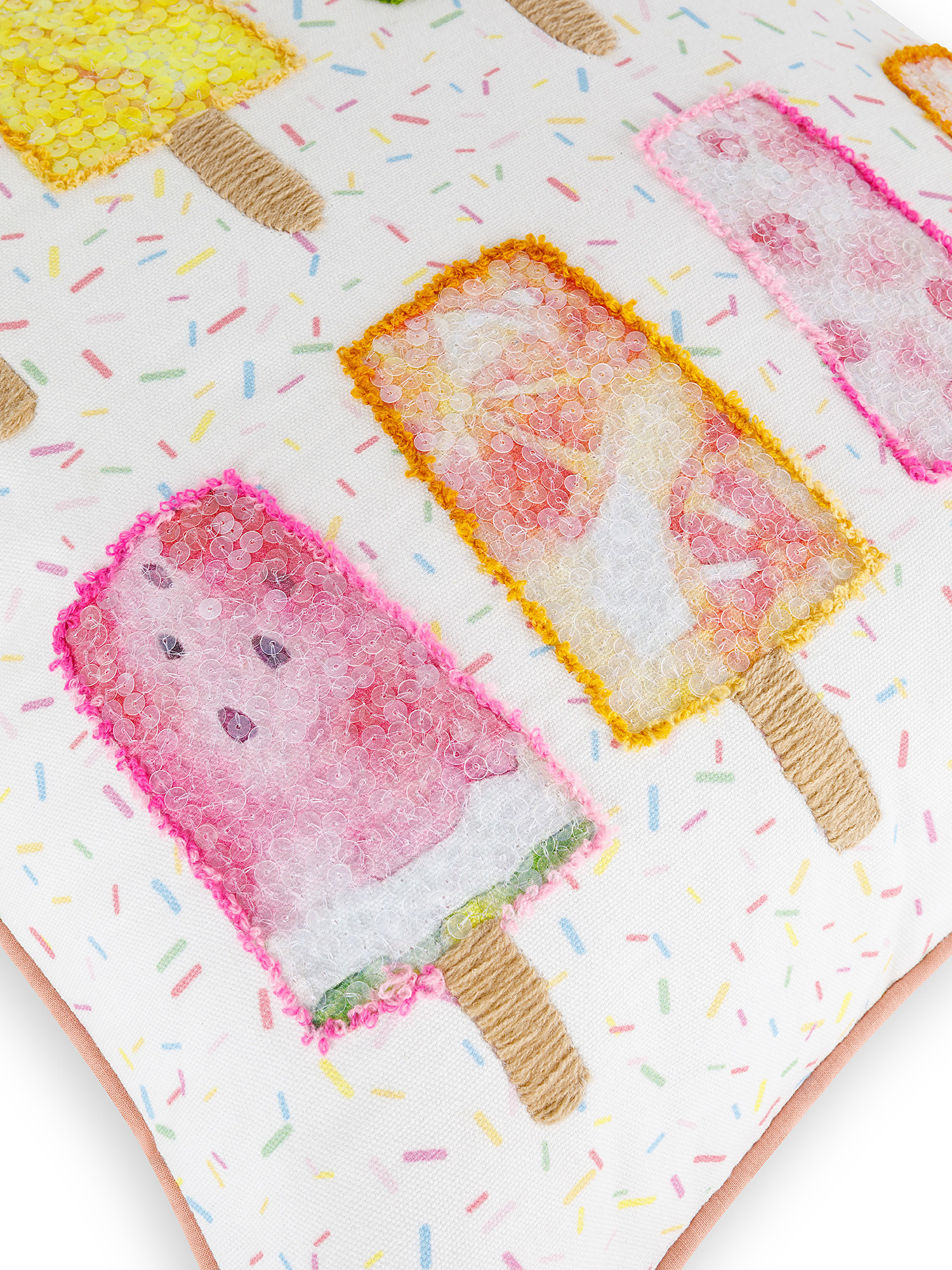 Ice cream embroidery cushion 45x45cm, Multicolor, large image number 2