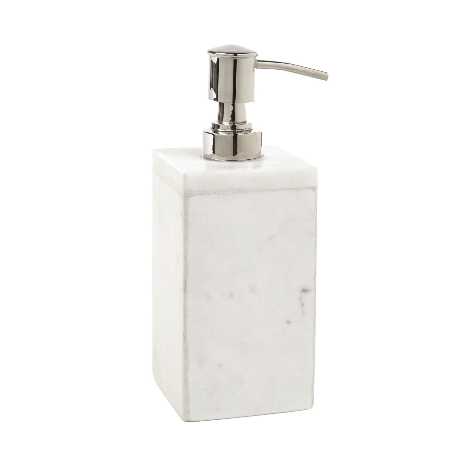 White Marble soap dispenser, White, large image number 0