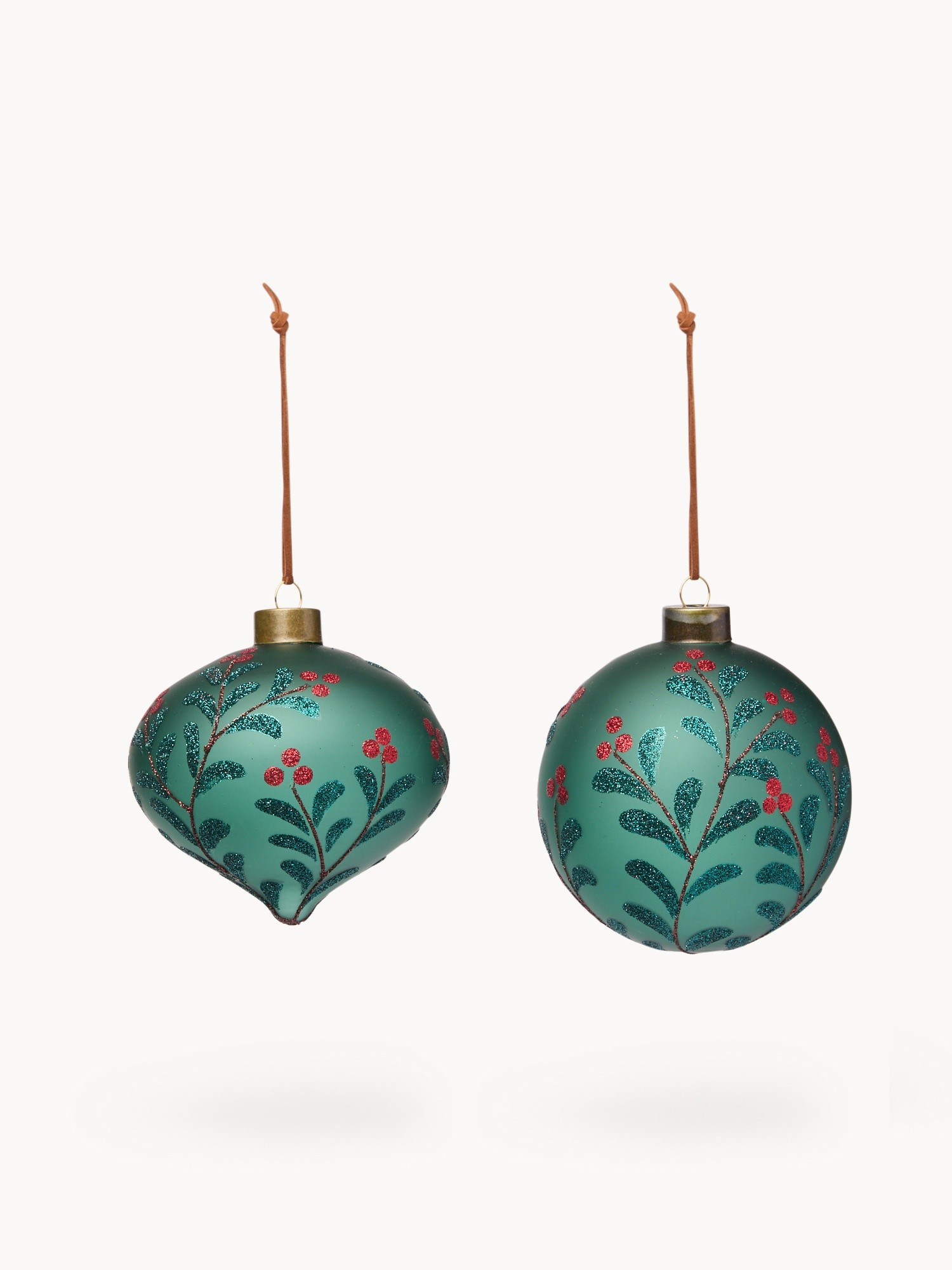 Glass tree decoration, Green, large image number 0