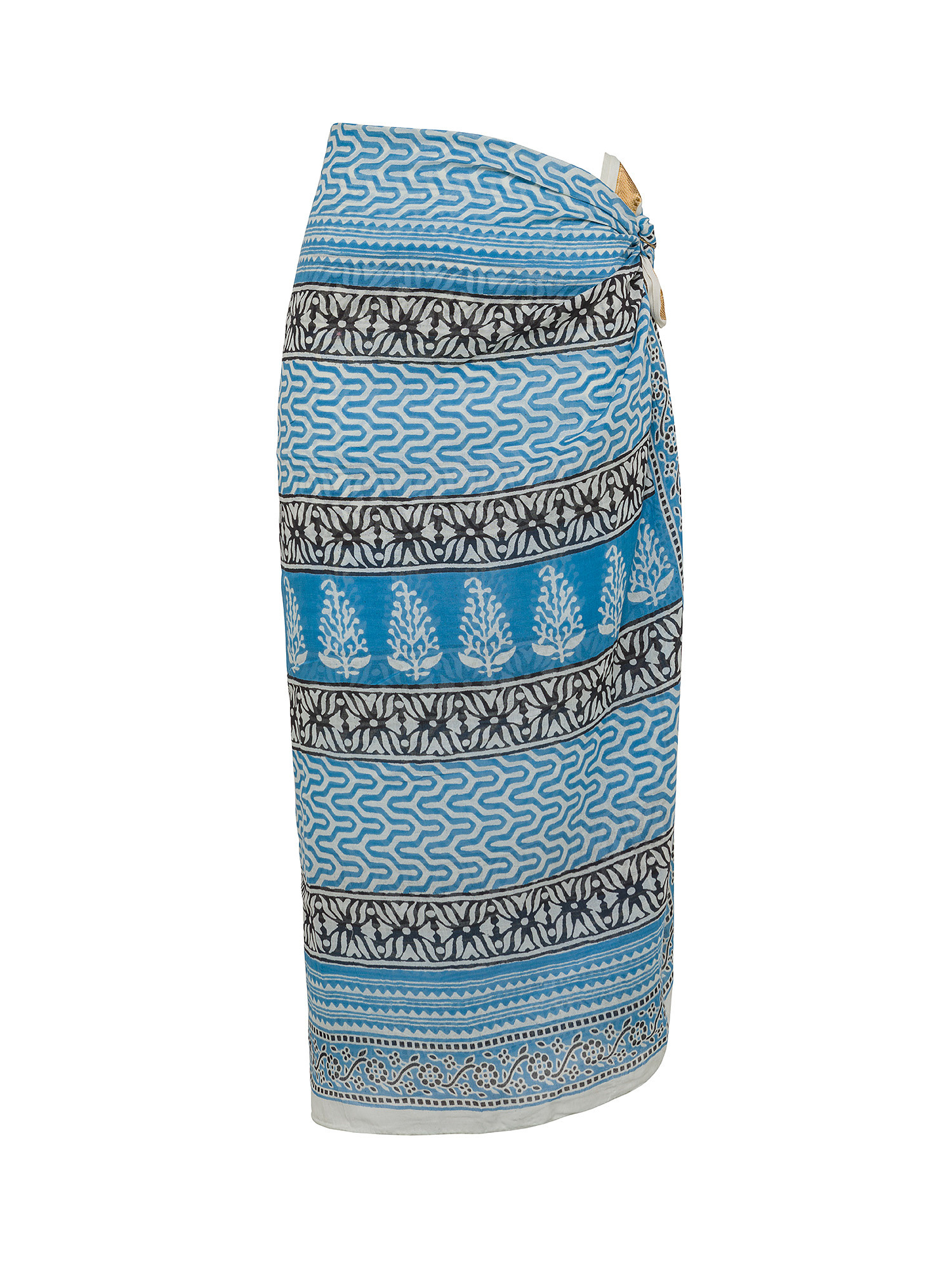 Koan - Ethnic sarong in cotton, Light Blue, large image number 0