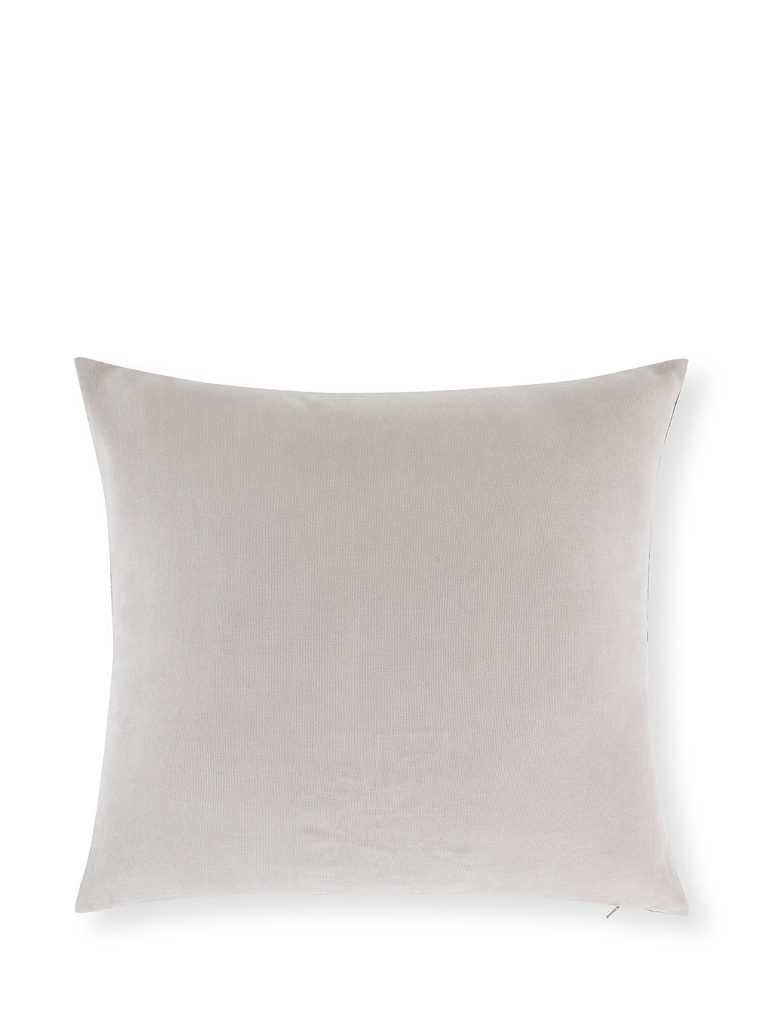 Palace motif jacquard cushion 45x45cm, Grey, large image number 1