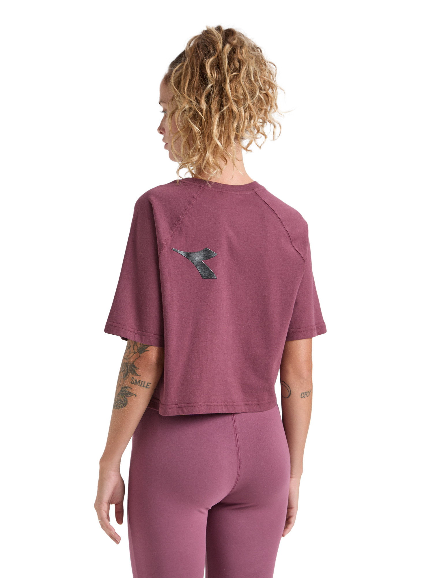 Diadora - Manifesto cotton T-shirt, Purple, large image number 3