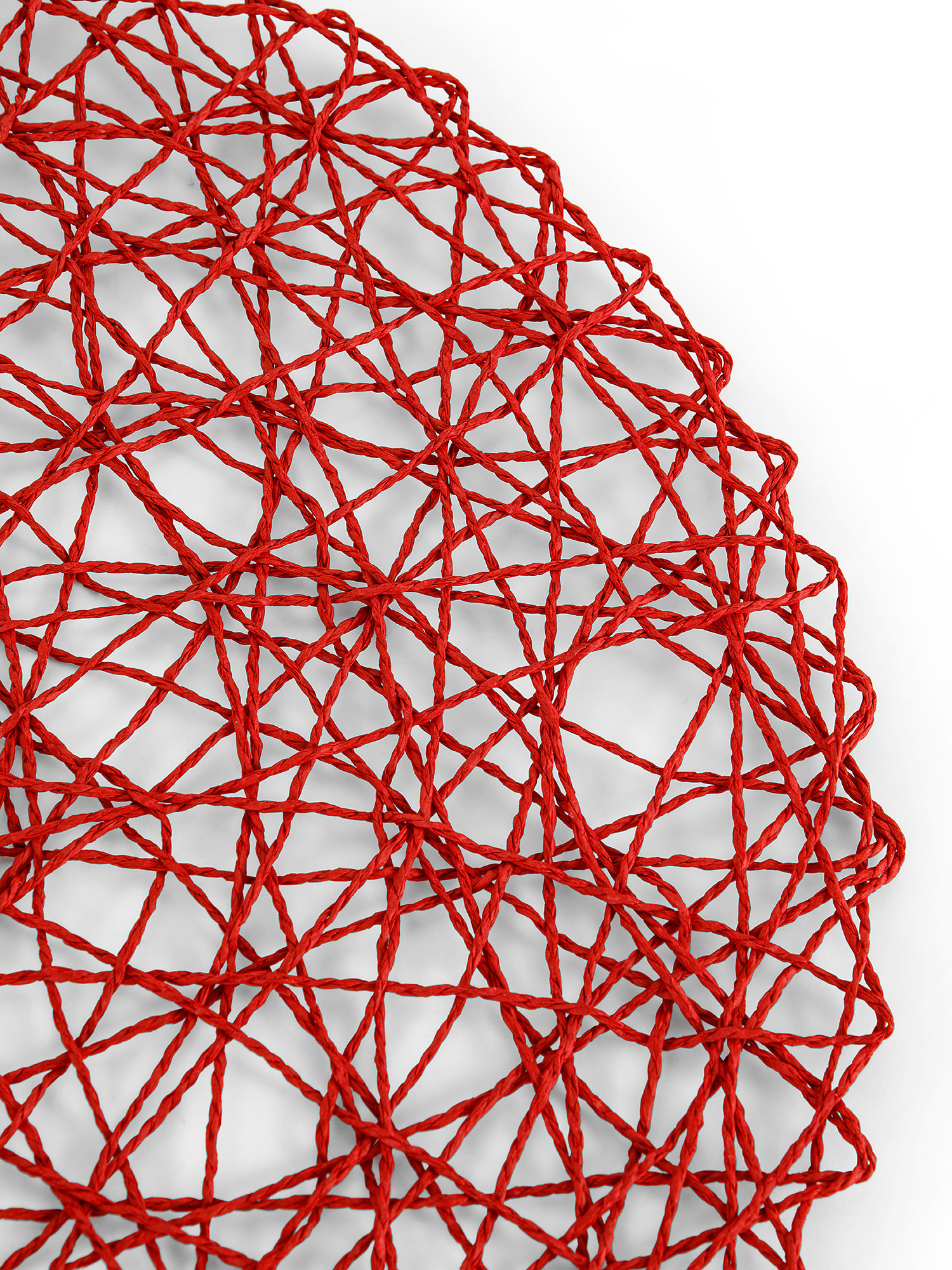 Tovaglietta in carta effetto rete, Rosso, large image number 1