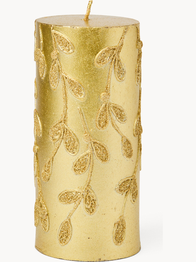 Candle with Glitter Decorations