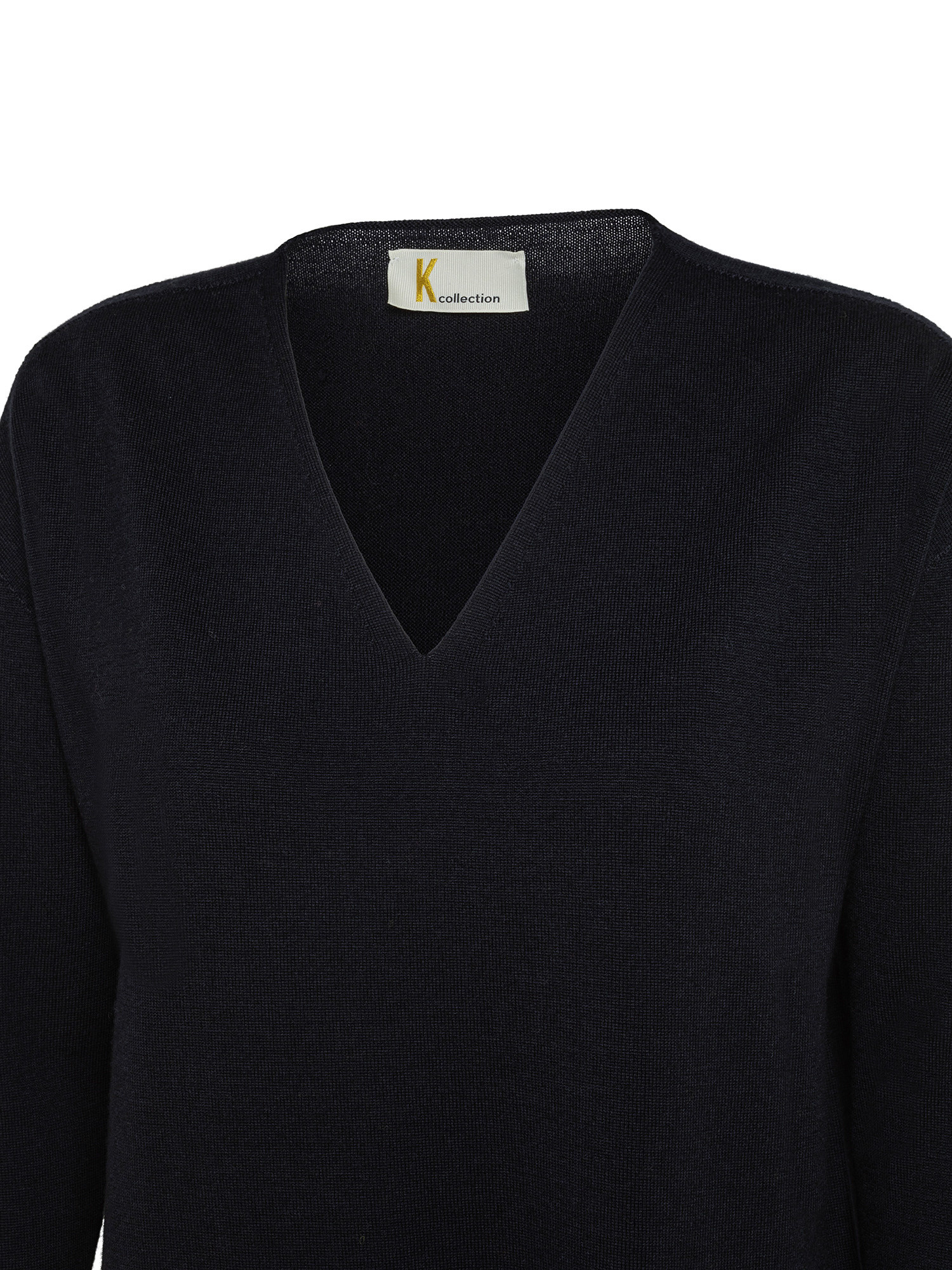 K Collection - V-neck sweater, Black, large image number 2