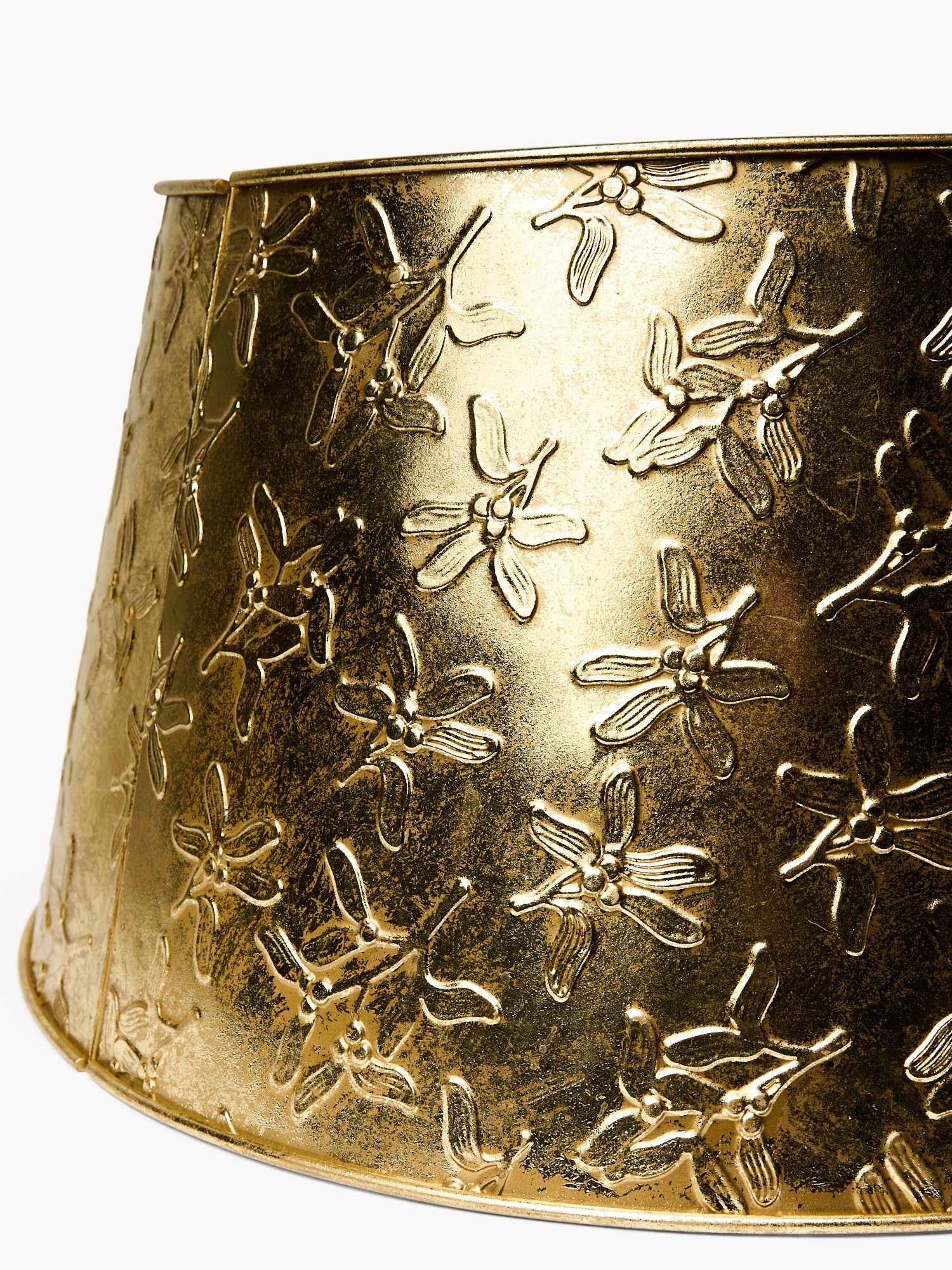 Metal tree base, Gold, large image number 1