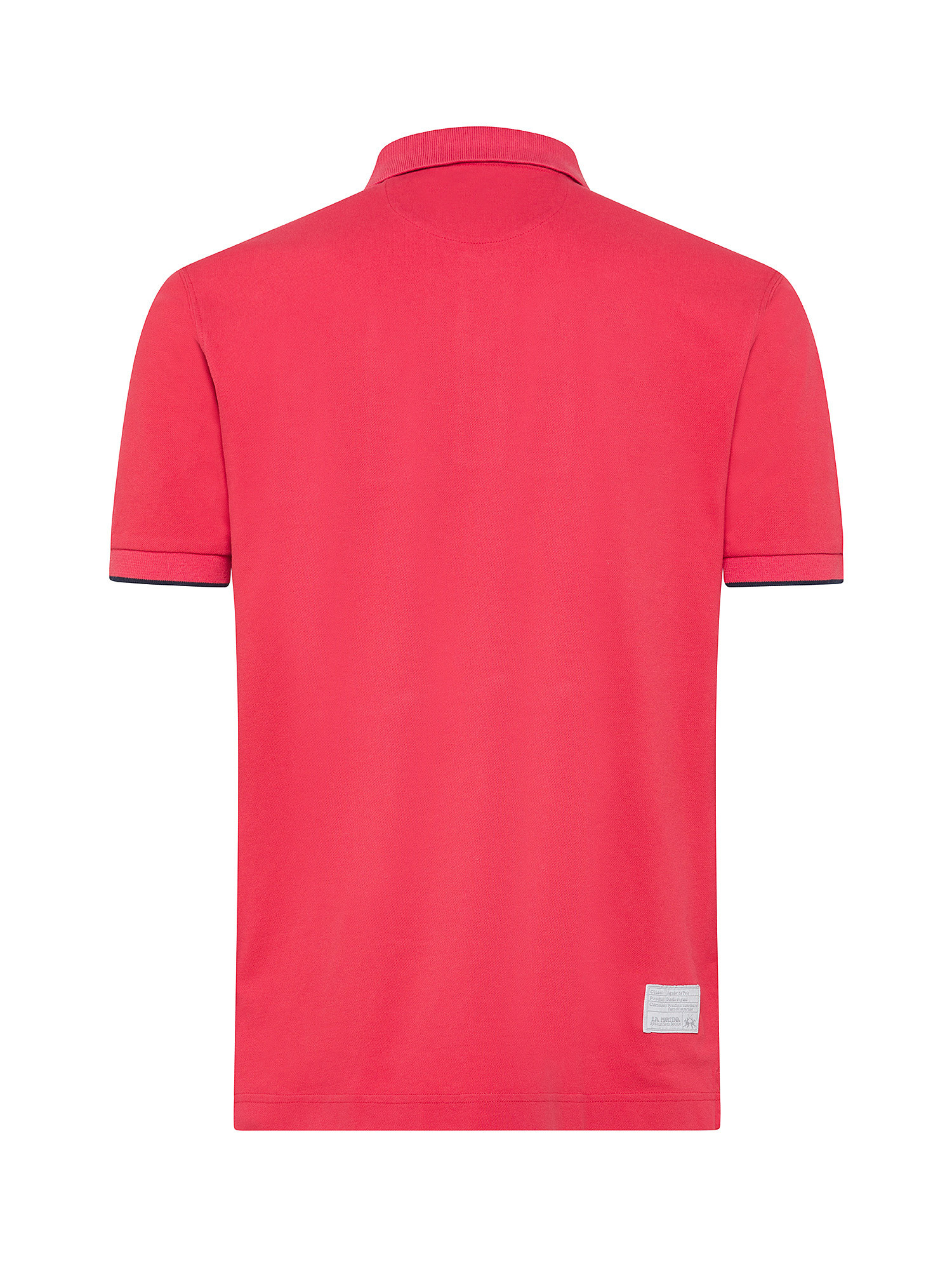 La Martina - Short-sleeved polo shirt in stretch piqué, Red, large image number 1