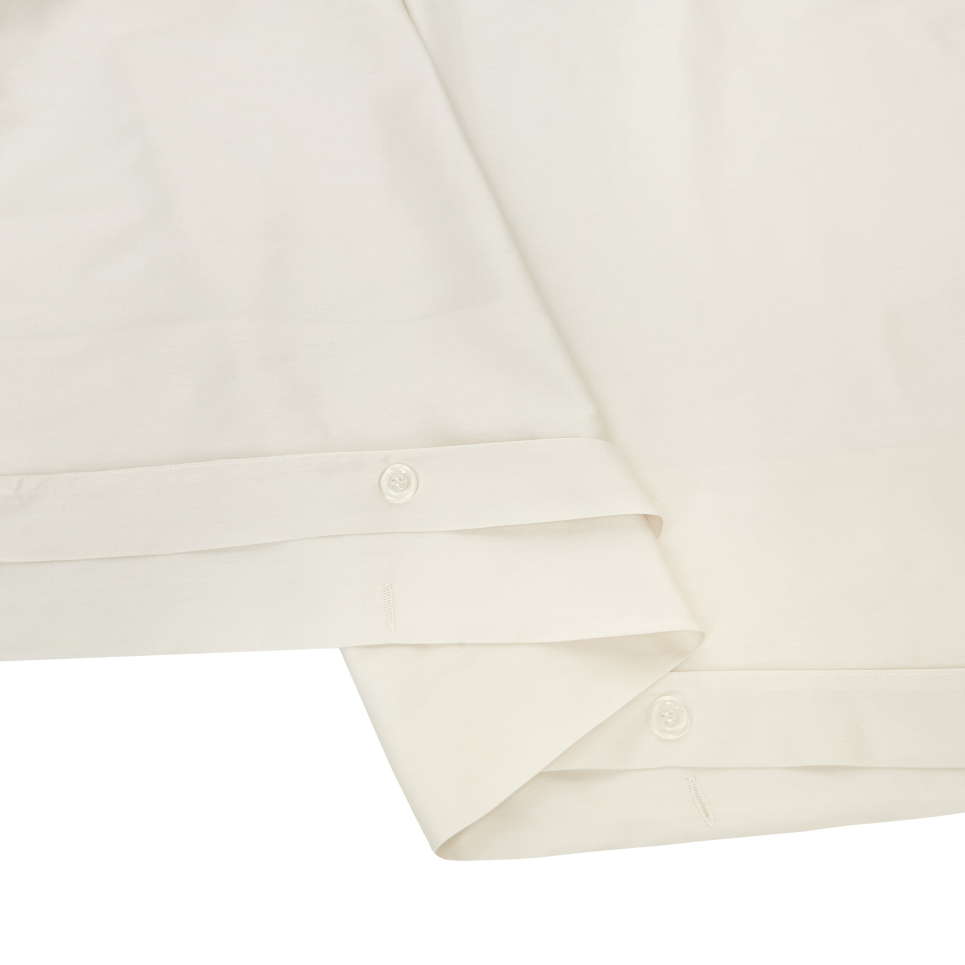 Zefiro duvet cover set in 100% cotton satin, White Milk, large image number 2