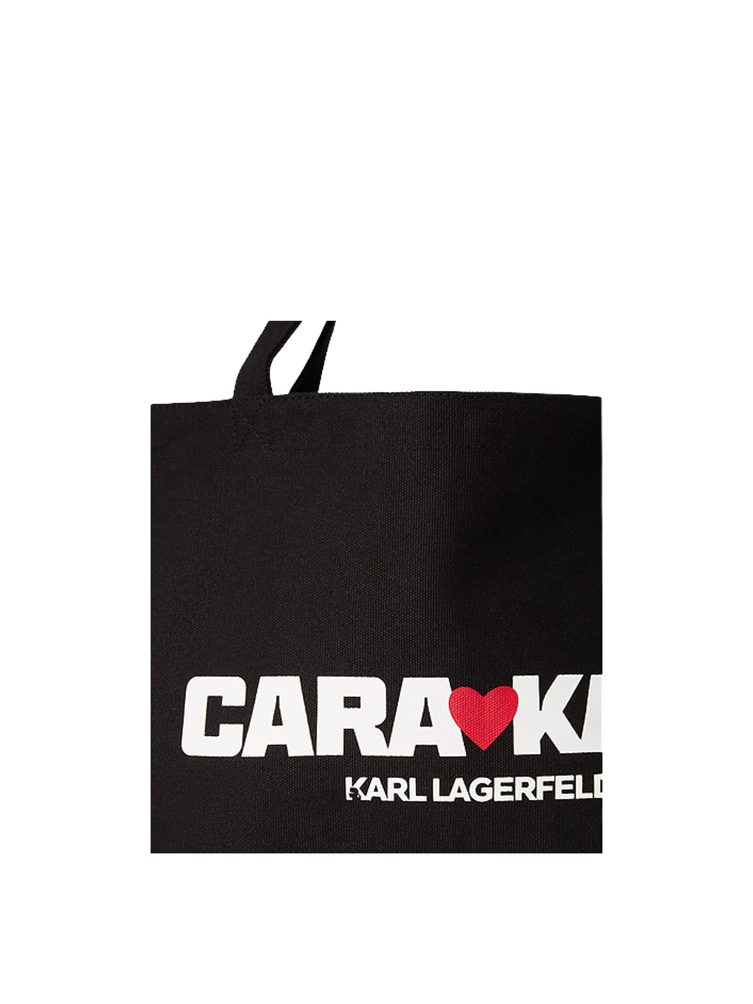 Karl Lagerfeld - Cara loves karl shopper in tela, Black, large image number 4