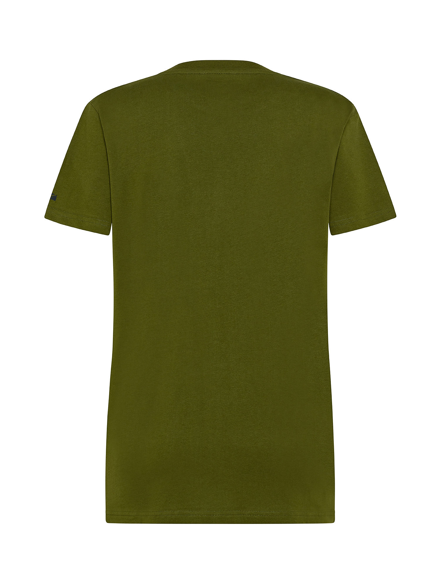 T-shirt in cotone santino, Verde scuro, large image number 1