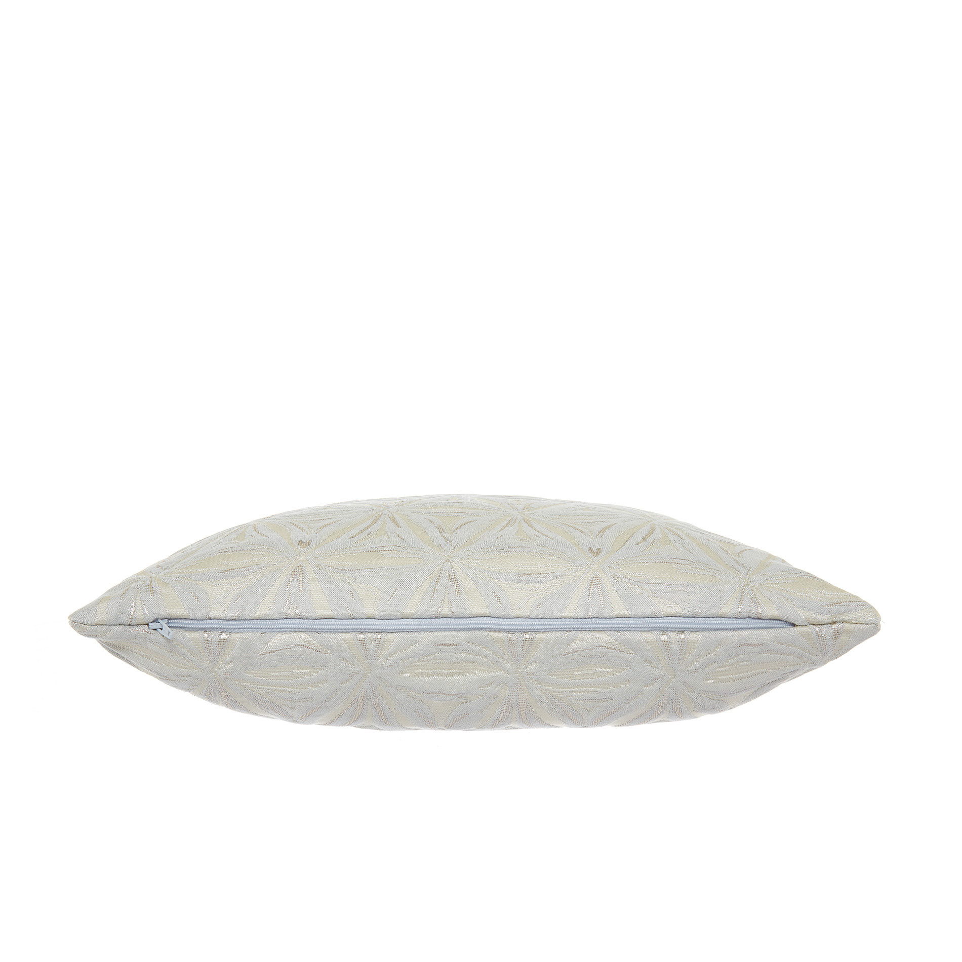 Jacquard cushion geometric motifs 45x45cm, Pearl Grey, large image number 2
