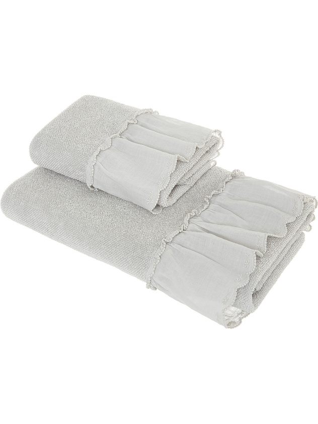 Portofino cotton towel with voile edge