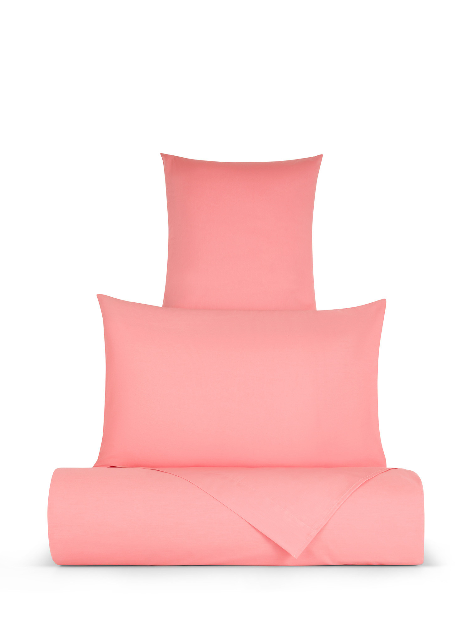 Set of 2 percale cotton pillowcases, Pink, large image number 1