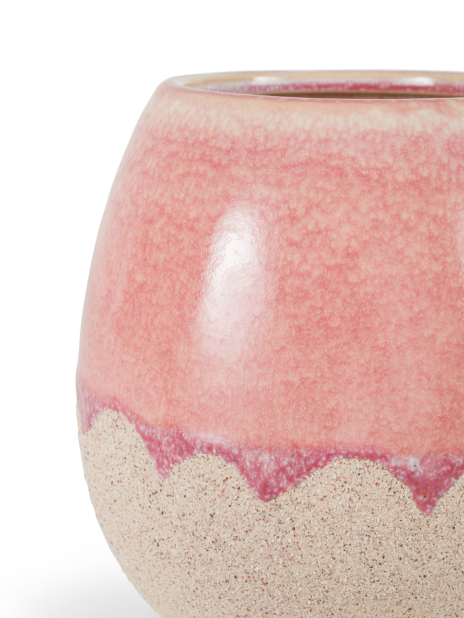 Egg-shaped porcelain vase, Pink, large image number 1