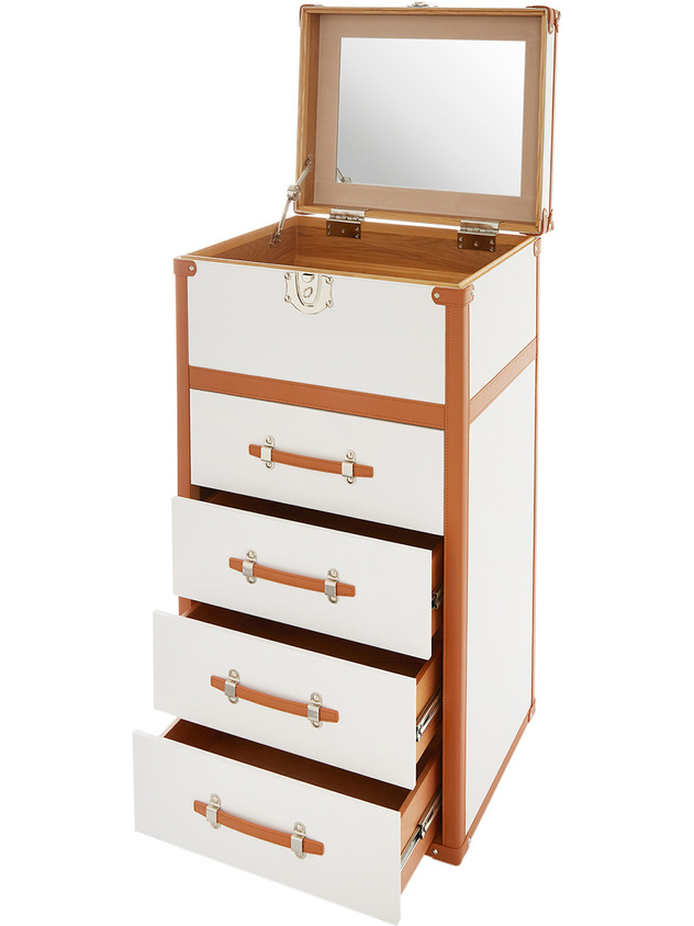 Cassettiera in pelle sintetica Baule