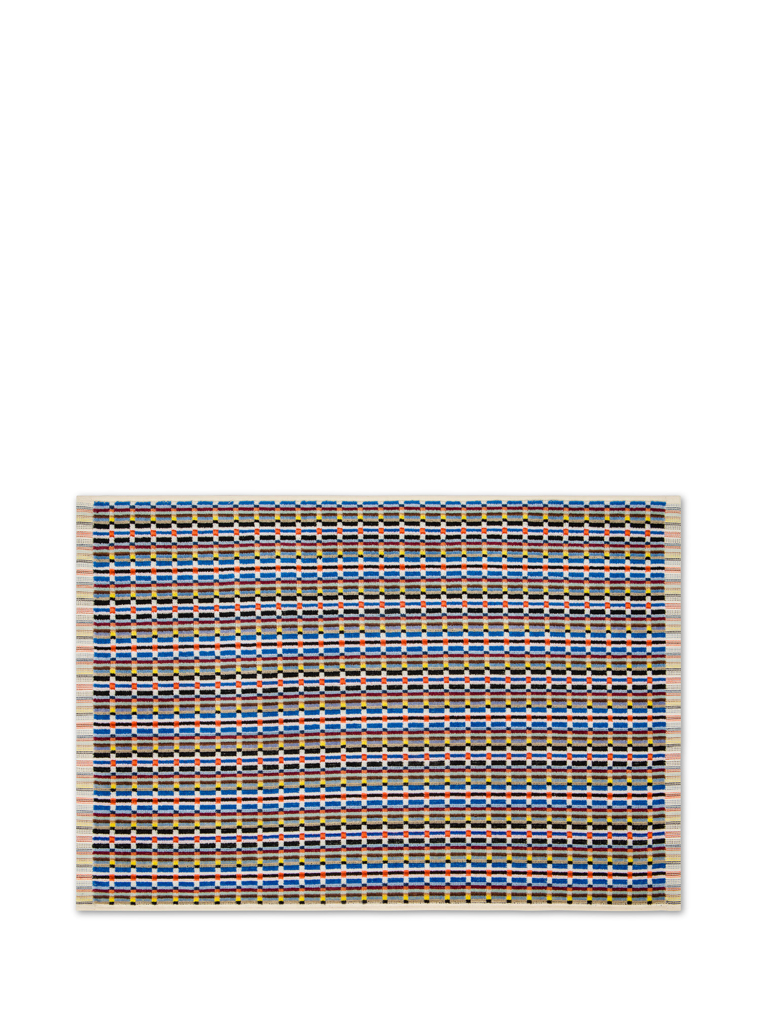 Asciugamano in spugna di cotone motivo geometrico, Viola, large image number 1