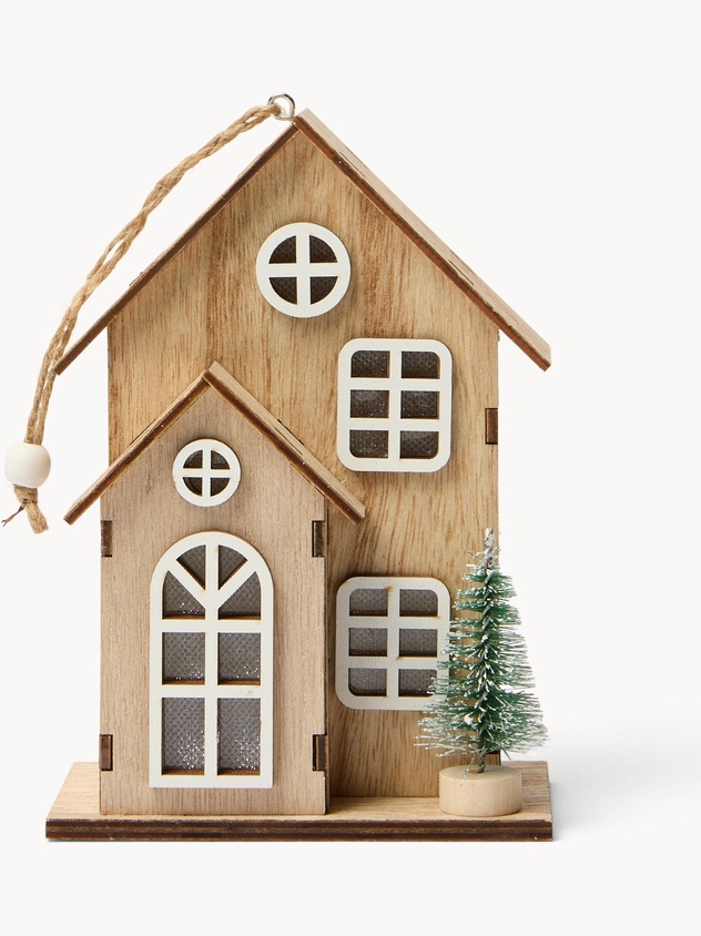 Decorazione in legno con mini led